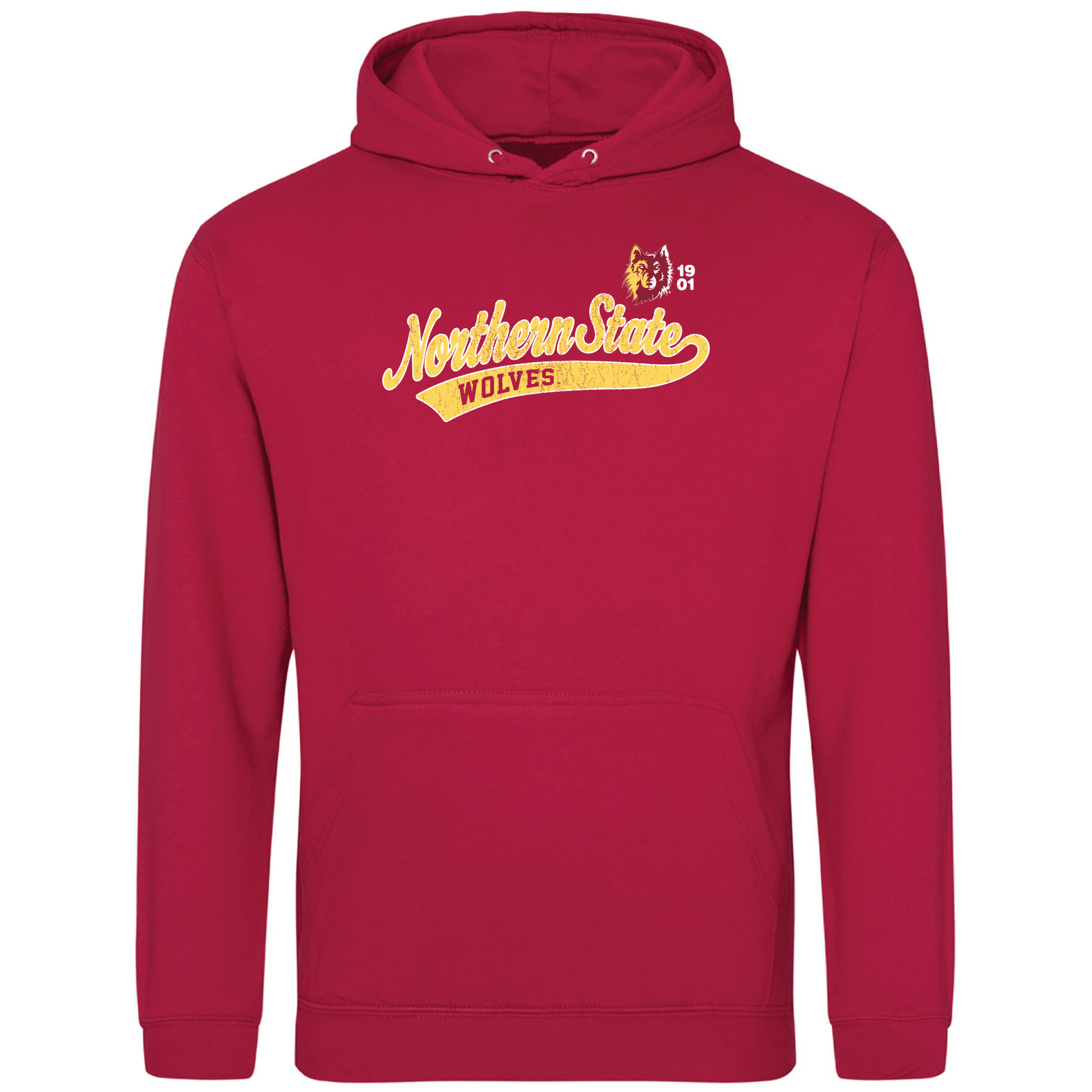 Northern State University Wolves Old School Hooded Sweatshirt Fleece