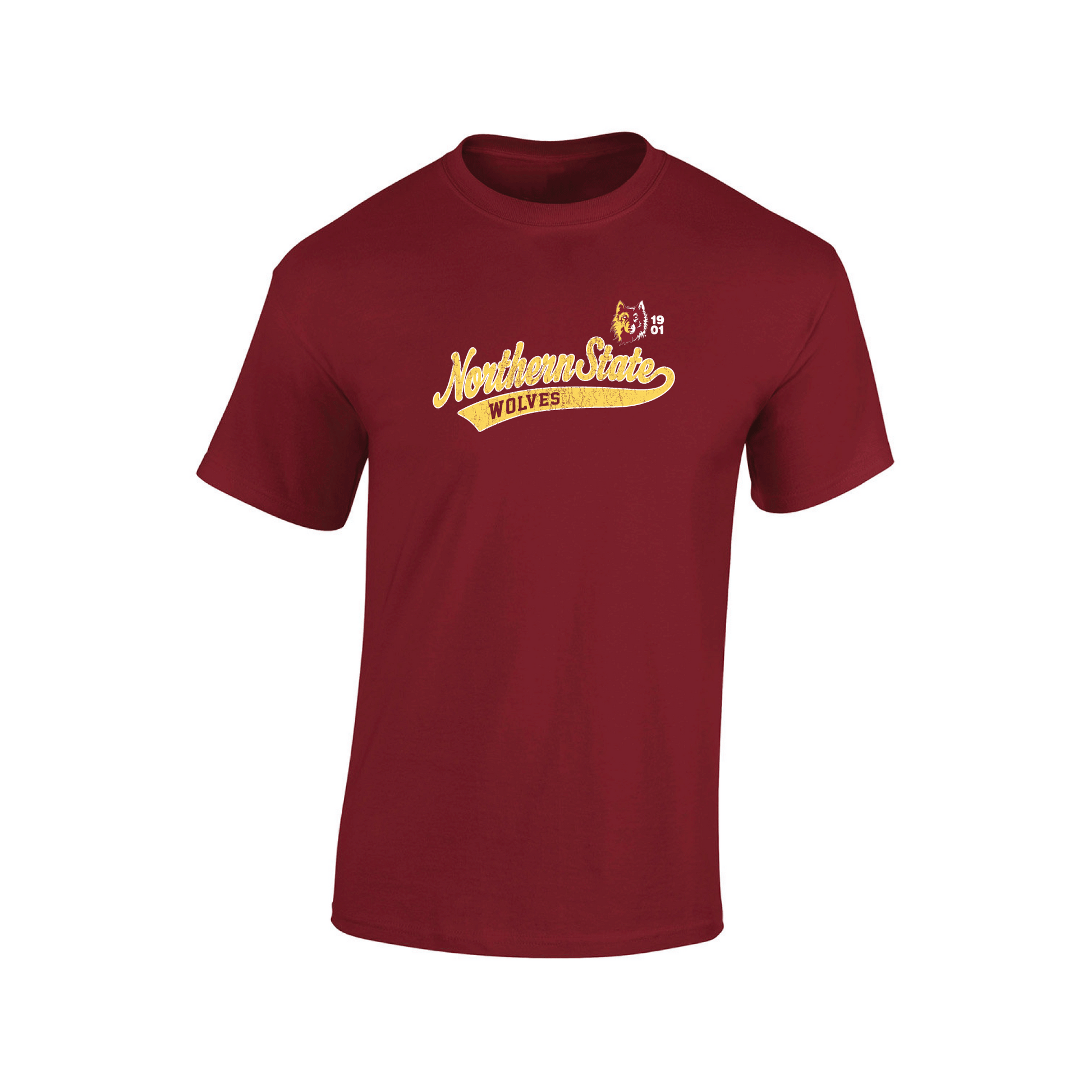Northern State University Wolves Old School T-shirt Unisex Cotton