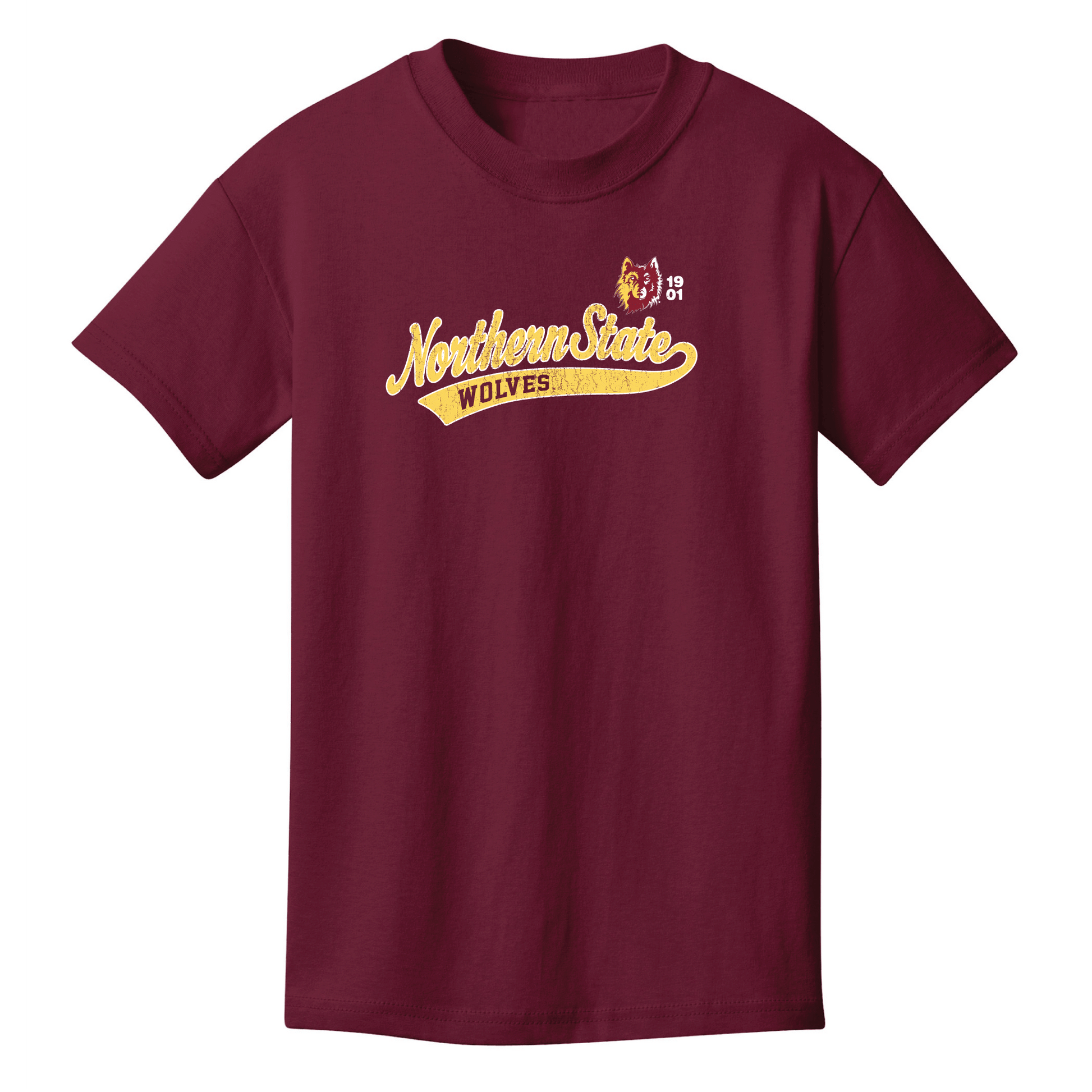 Northern State University Wolves Old School Youth T-shirt