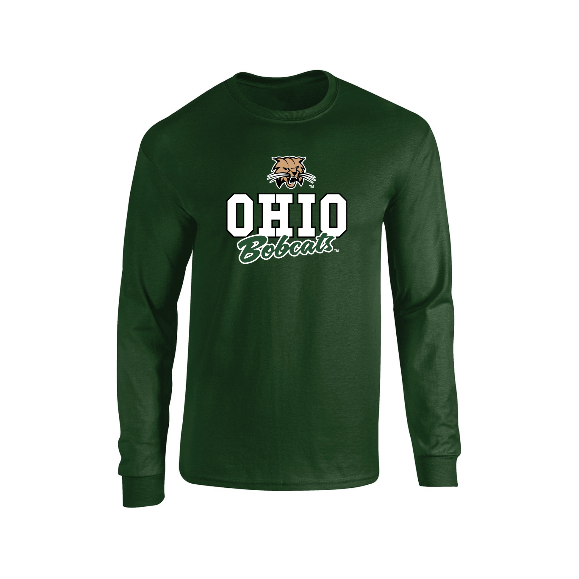 Ohio University Bobcats Campus Script Adult Long Sleeve T-Shirt