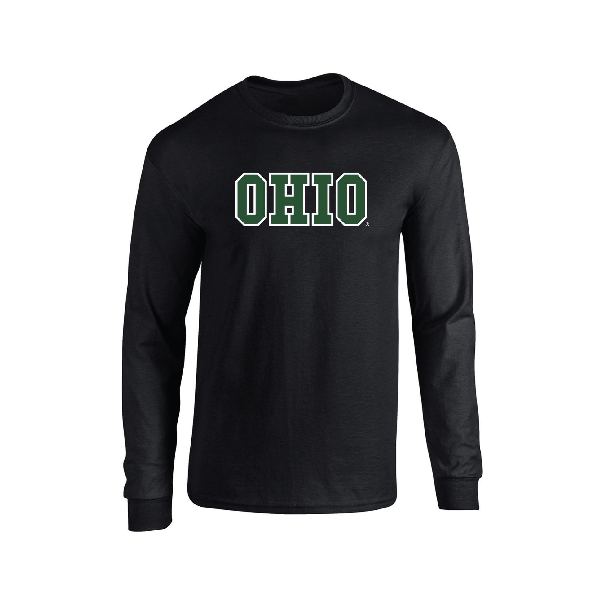 Ohio University Bobcats Block Adult Long Sleeve T-Shirt