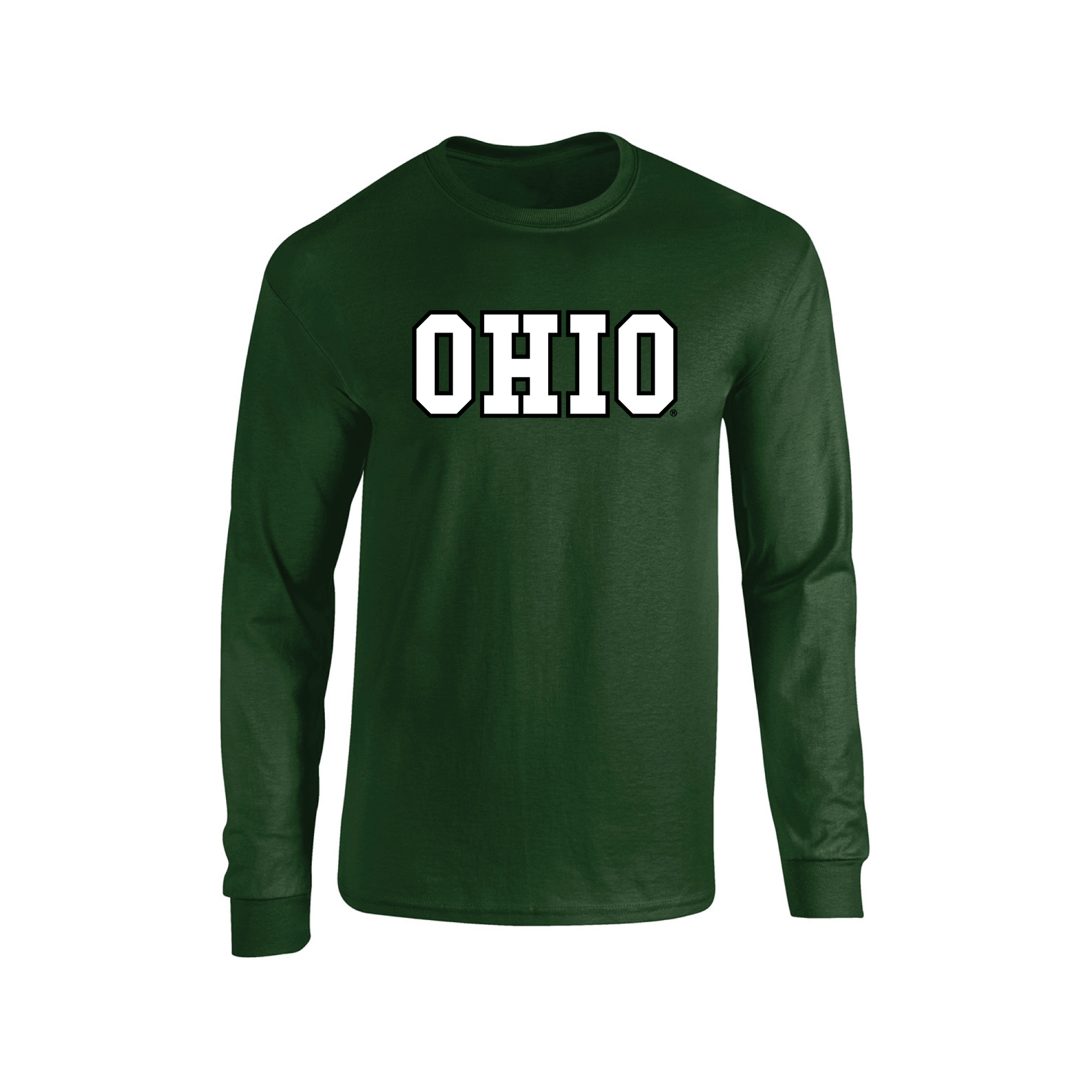 Ohio University Bobcats Block Adult Long Sleeve T-Shirt