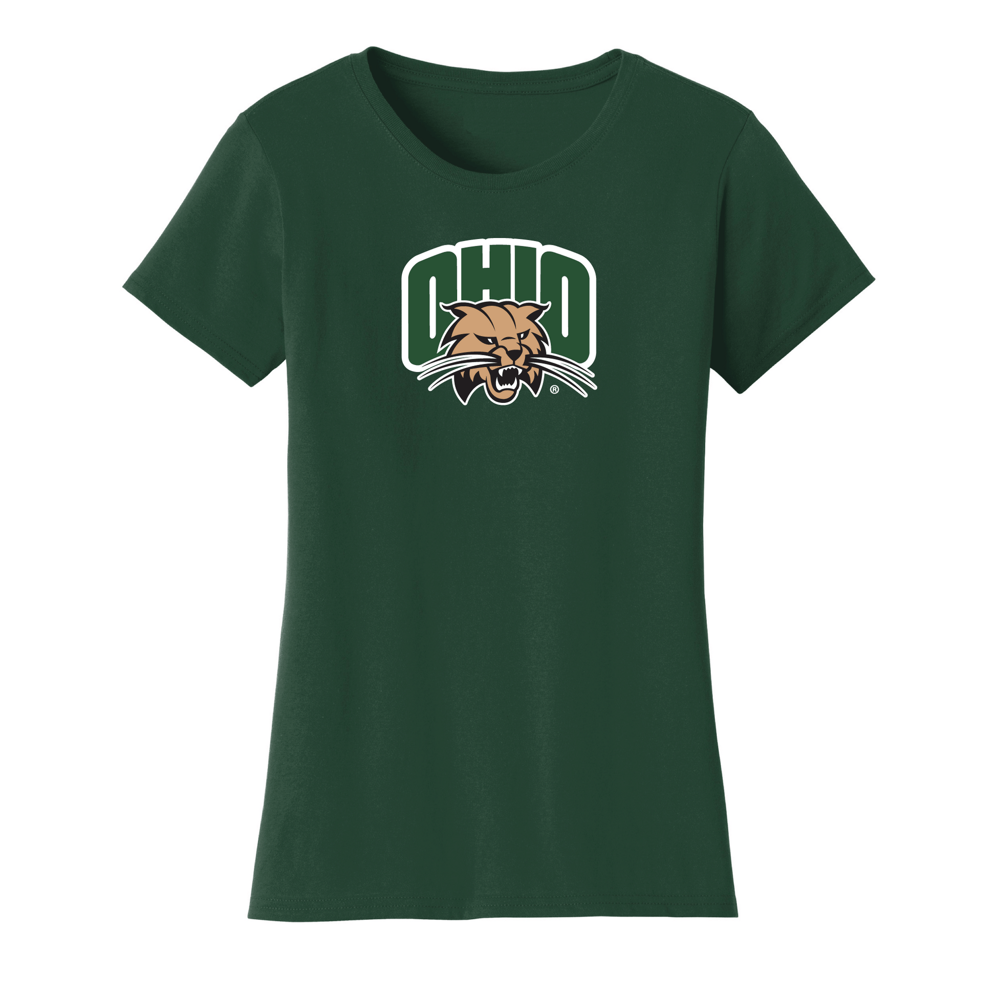 Ohio University Bobcats Jumbo Logo Womens T-Shirt