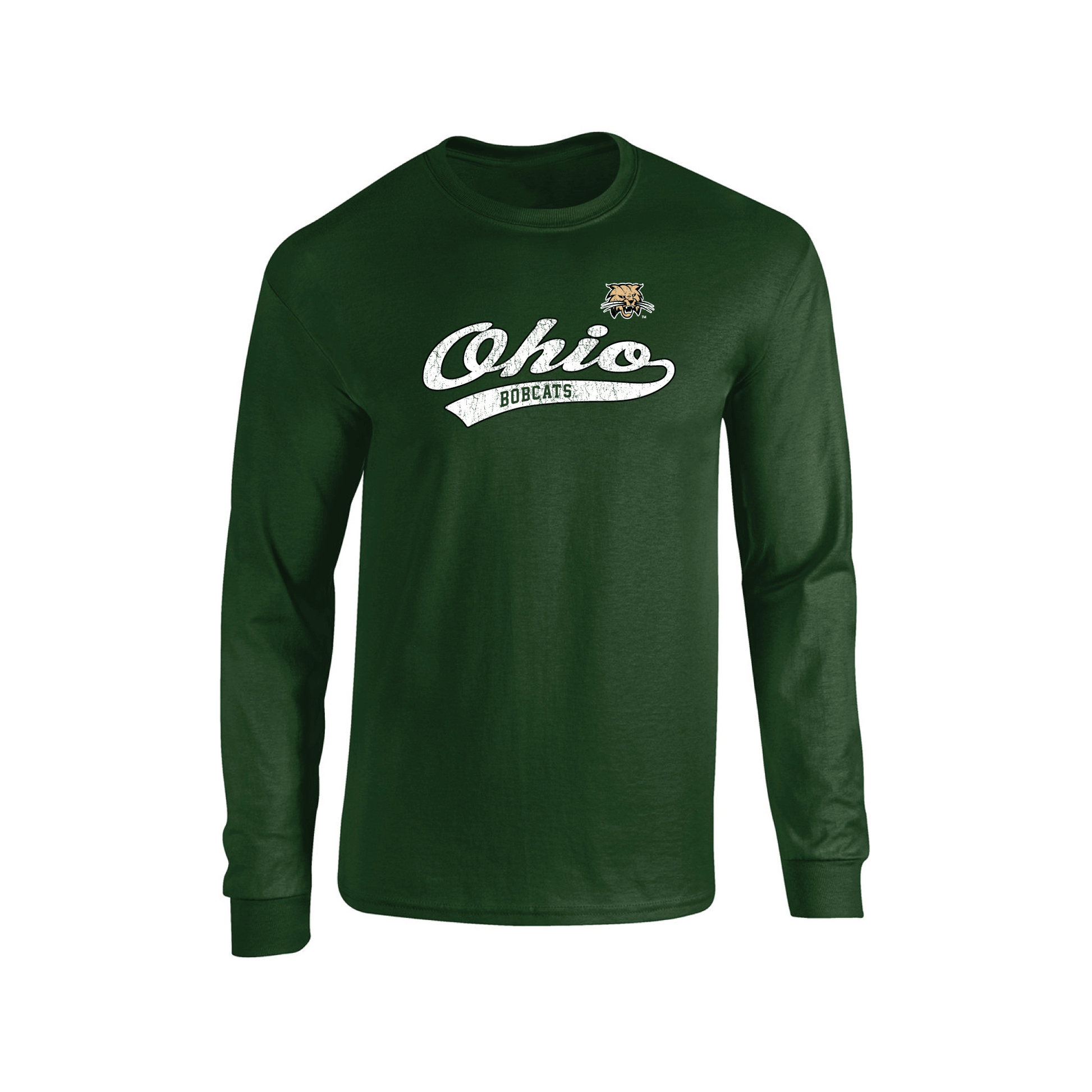 Ohio University Bobcats Old School Adult Long Sleeve T-Shirt