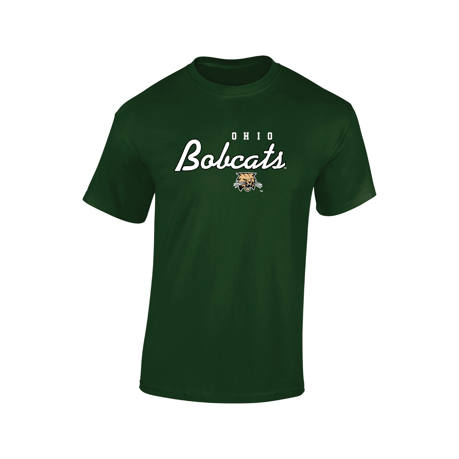 Ohio University Bobcats Machine Script Adult T-Shirt