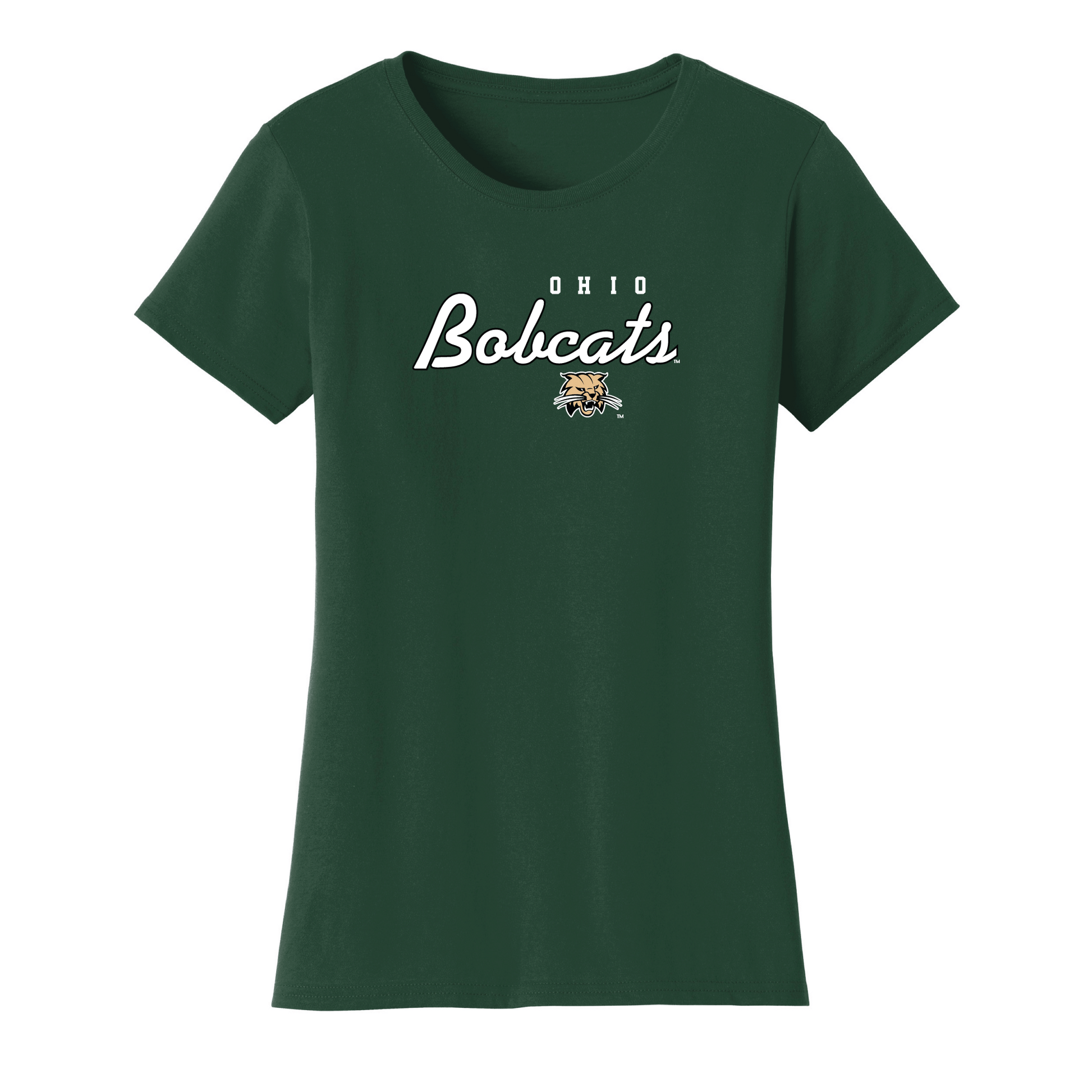 Ohio University Bobcats Machine Script Womens T-Shirt