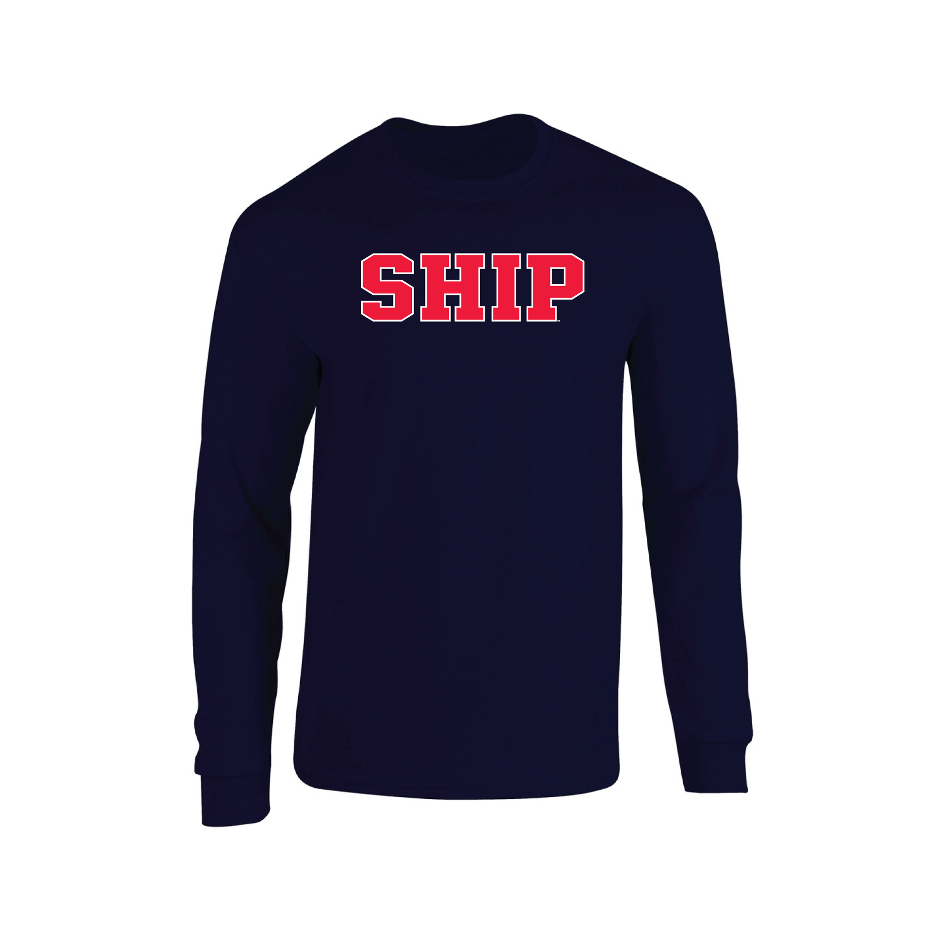 Shippensburg University Raiders Block Adult Long Sleeve T-Shirt