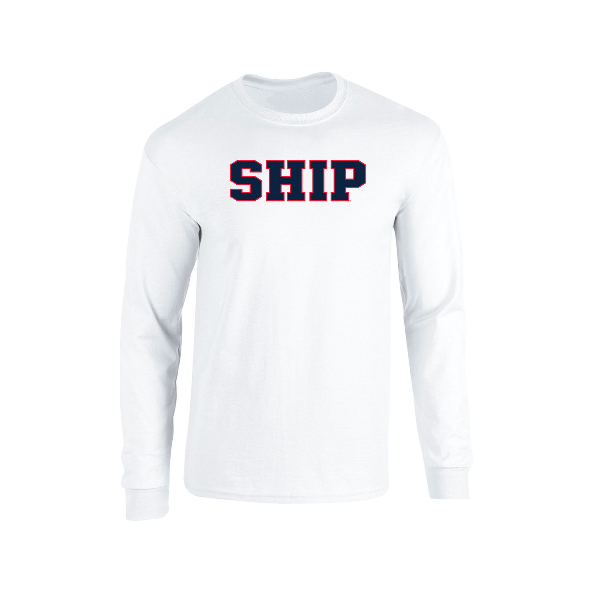 Shippensburg University Raiders Block Adult Long Sleeve T-Shirt