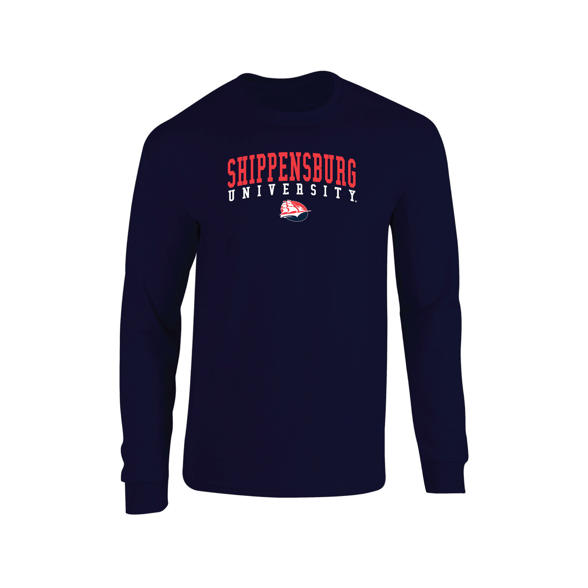 Shippensburg University Raiders Jumbo Arch Adult Long Sleeve T-Shirt