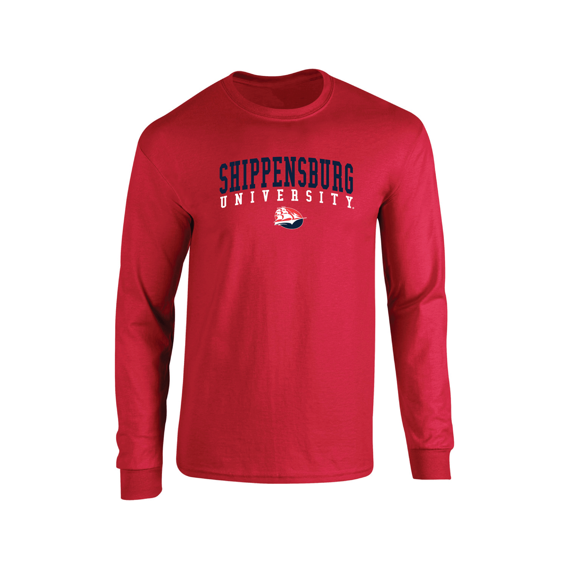 Shippensburg University Raiders Jumbo Arch Adult Long Sleeve T-Shirt