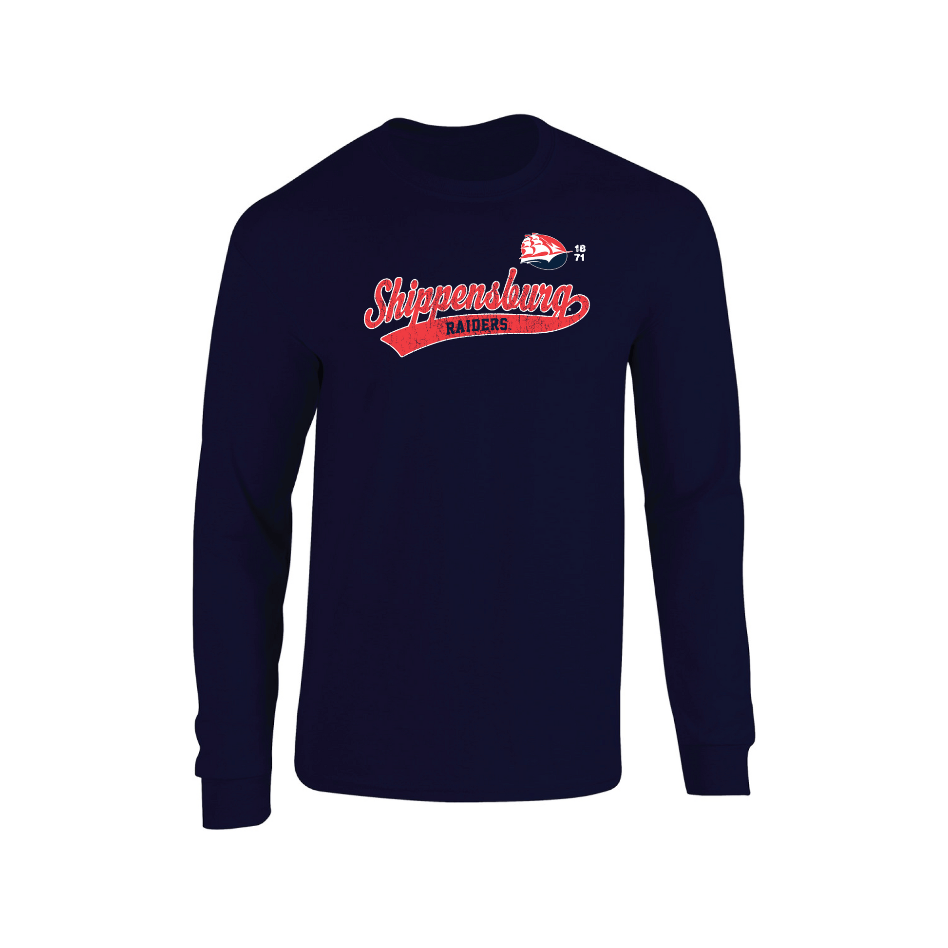 Shippensburg University Raiders Old School Adult Long Sleeve T-Shirt