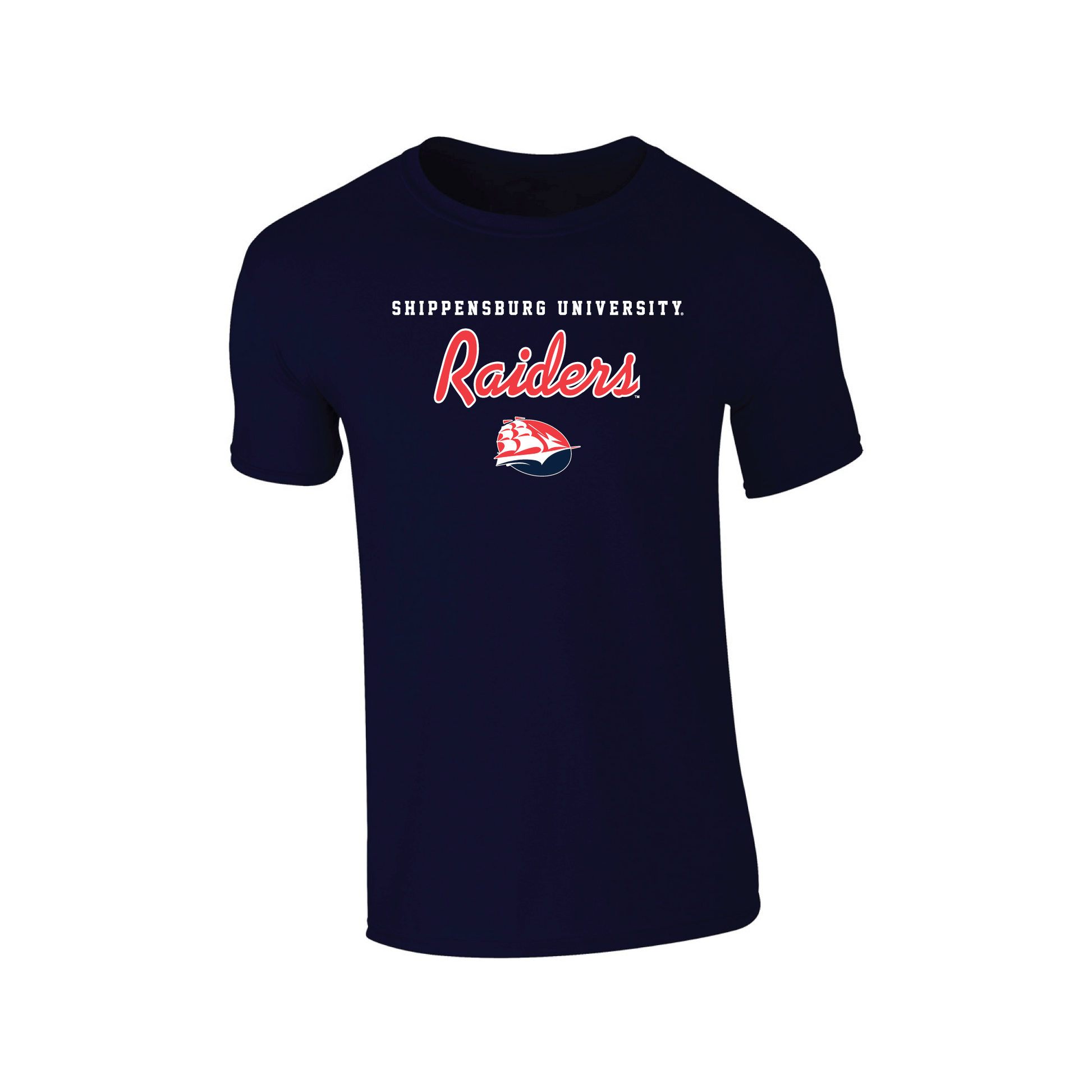 Shippensburg University Raiders Machine Script Adult T-Shirt