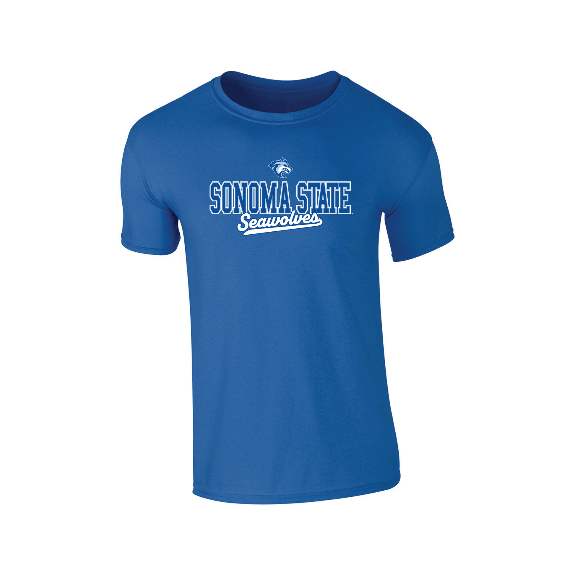 Sonoma State University Seawolves Campus Script Adult T-Shirt