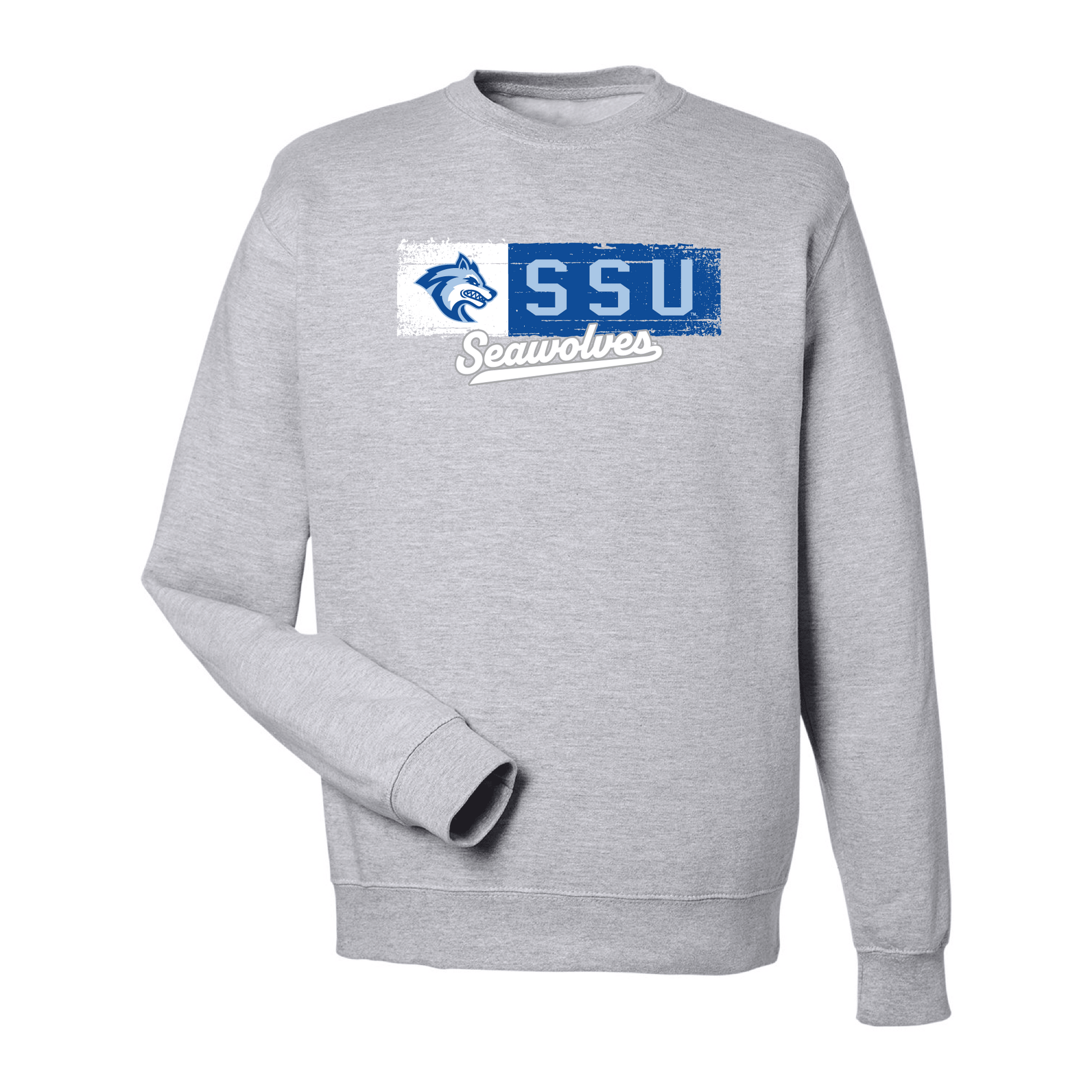Sonoma State University Seawolves Sticker Crewneck Sweatshirt