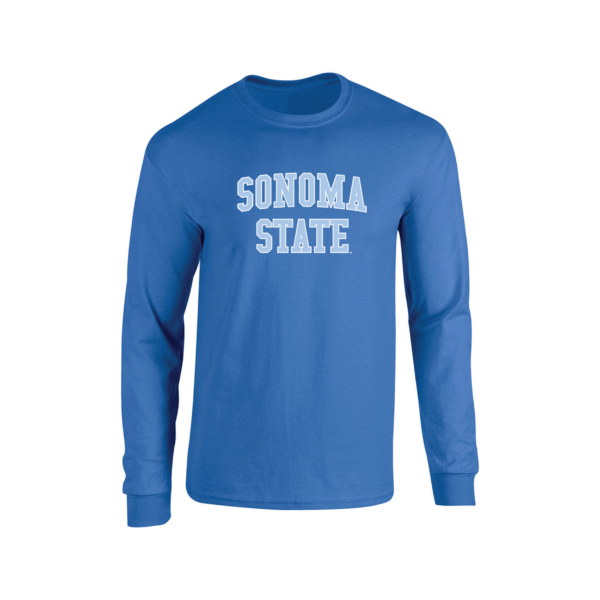 Sonoma State University Seawolves Block Adult Long Sleeve T-Shirt