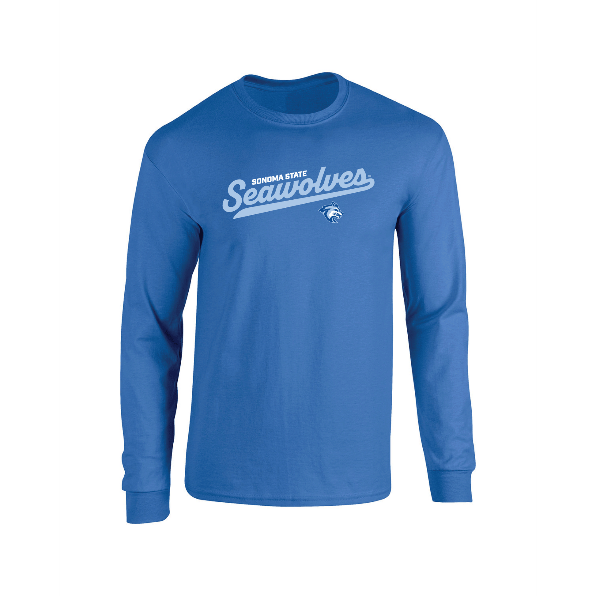 Sonoma State University Seawolves Uphill Victory Adult Long Sleeve T-Shirt