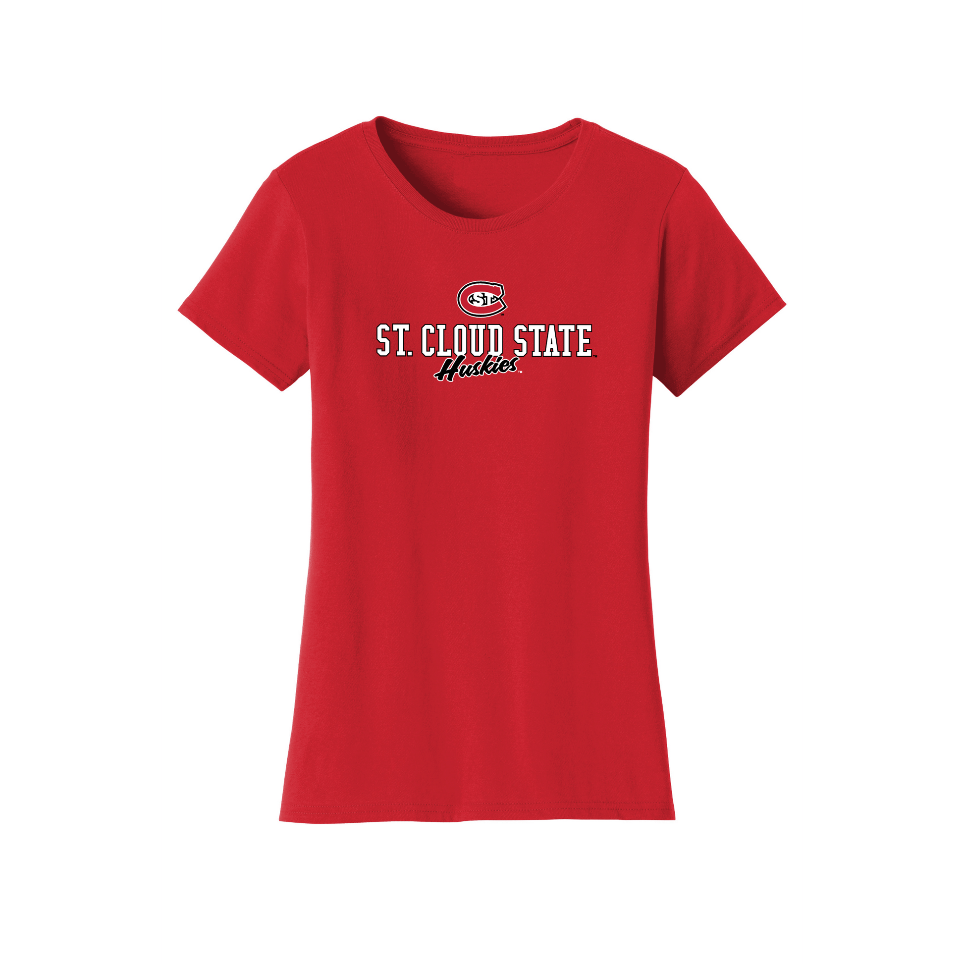 St. Cloud State University  Huskies Campus Script Womens Relaxed T-shirt