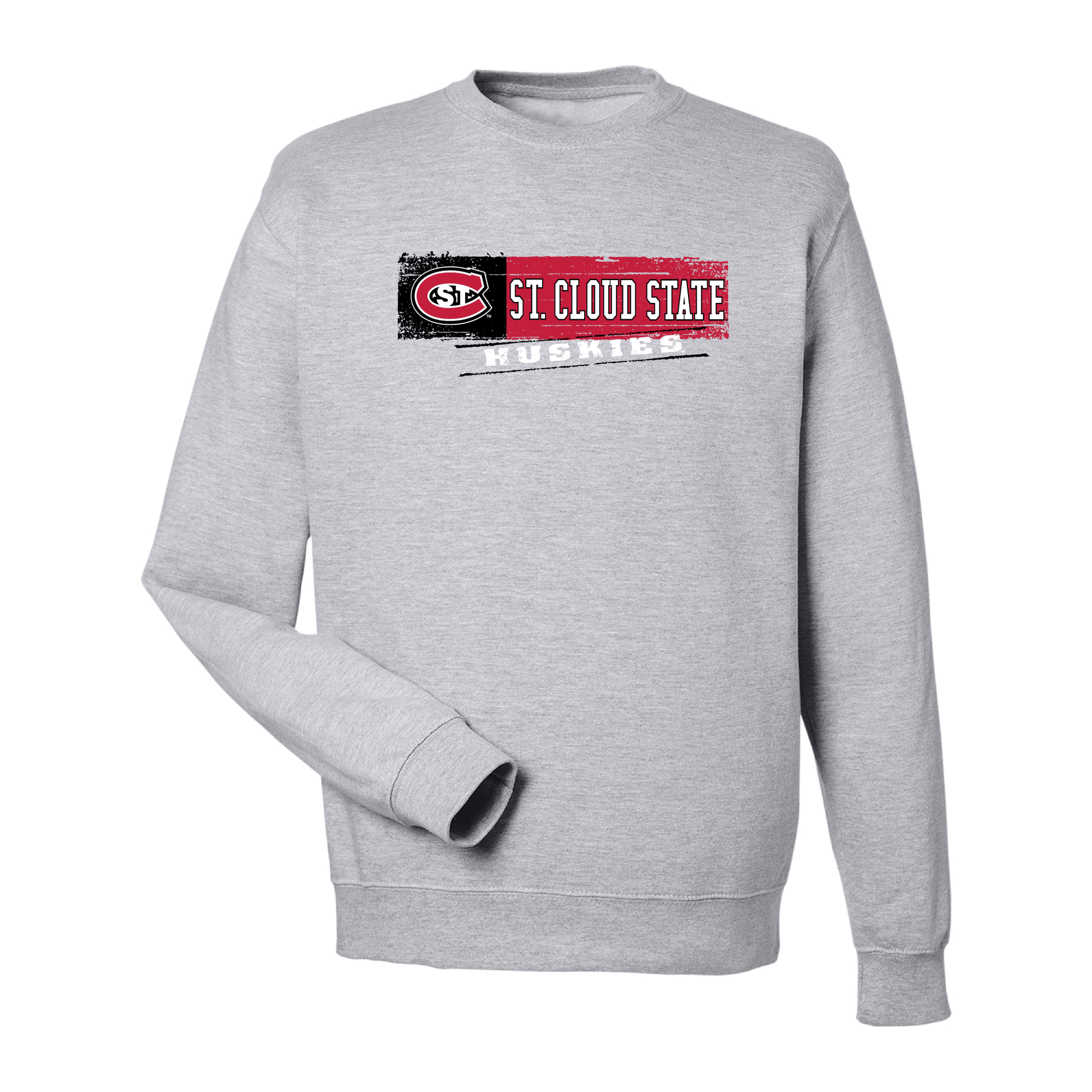St. Cloud State University  Huskies Sticker Crewneck Sweatshirt Fleece