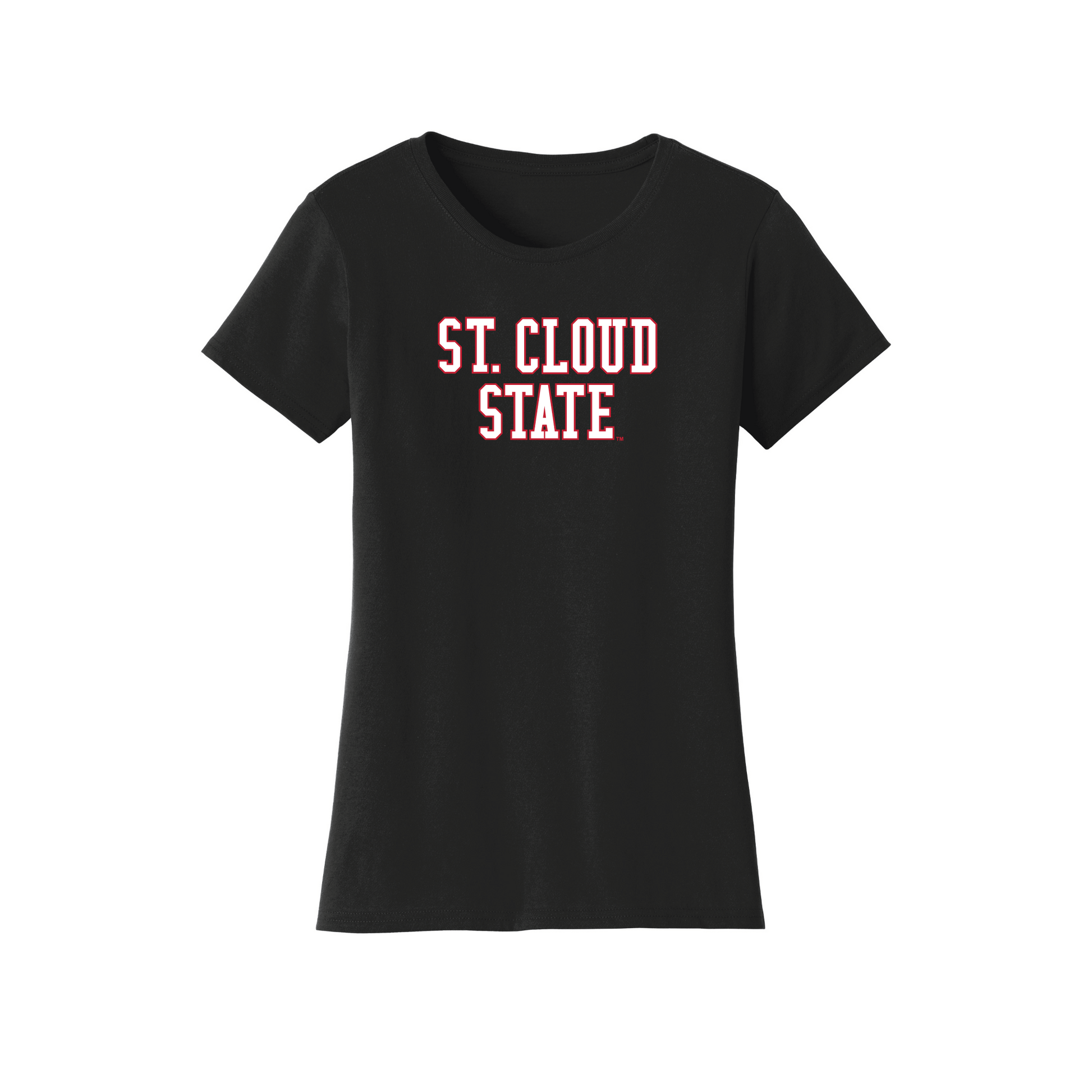 St. Cloud State University  Huskies Block Womens Relaxed T-shirt