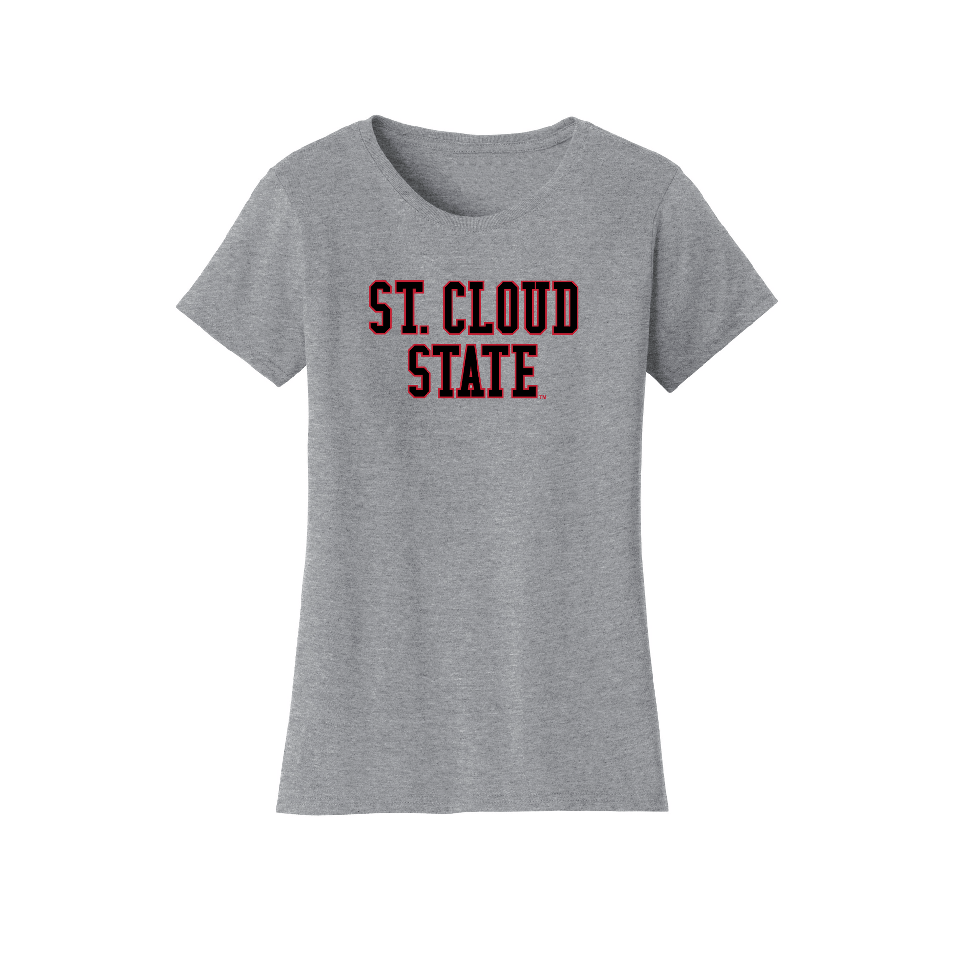 St. Cloud State University  Huskies Block Womens Relaxed T-shirt