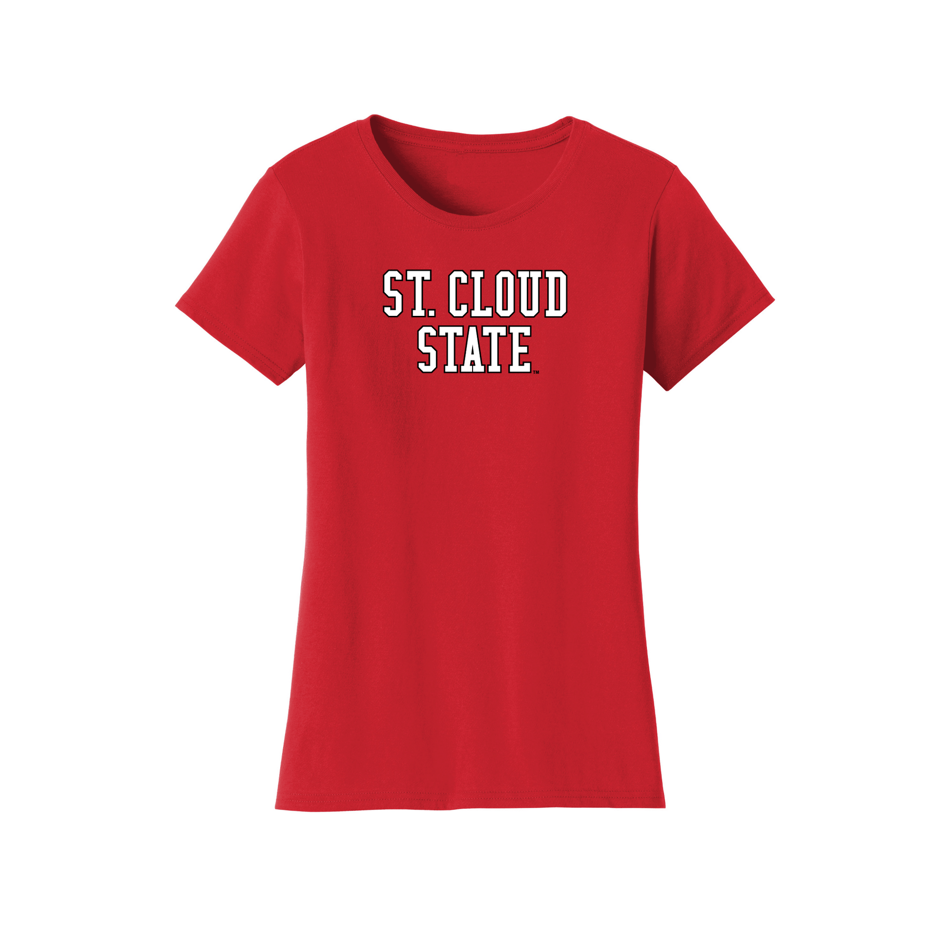 St. Cloud State University  Huskies Block Womens Relaxed T-shirt
