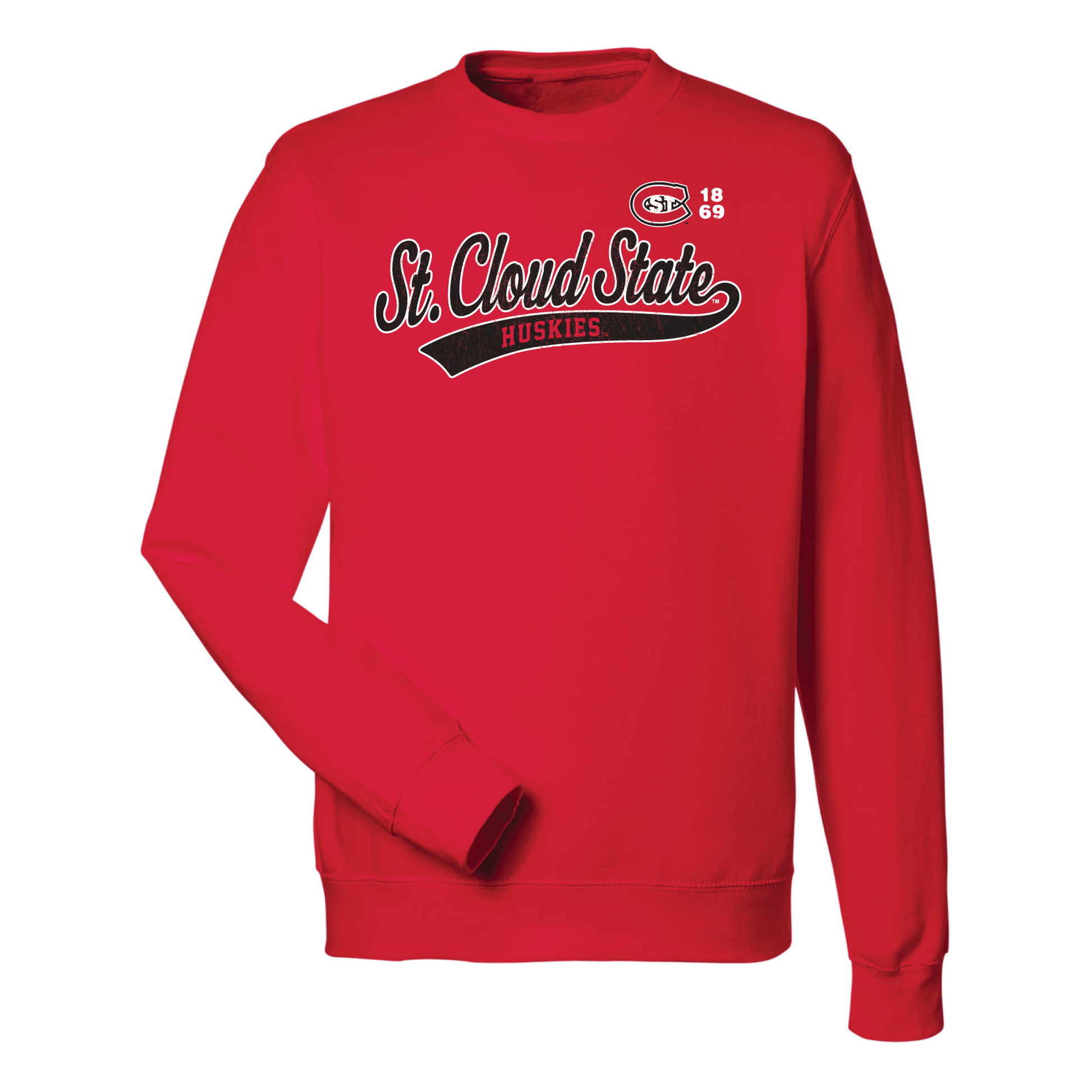 St. Cloud State University  Huskies Old School Crewneck Sweatshirt Fleece