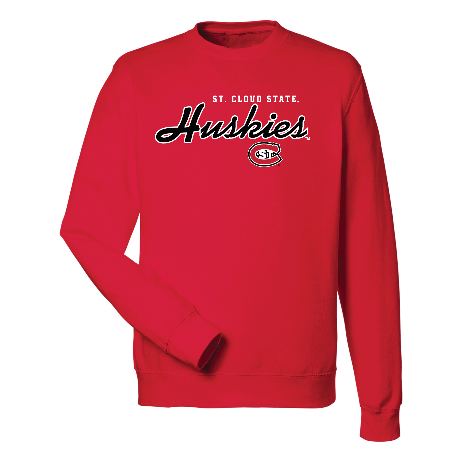 St. Cloud State University  Huskies Machine Script Crewneck Sweatshirt Fleece