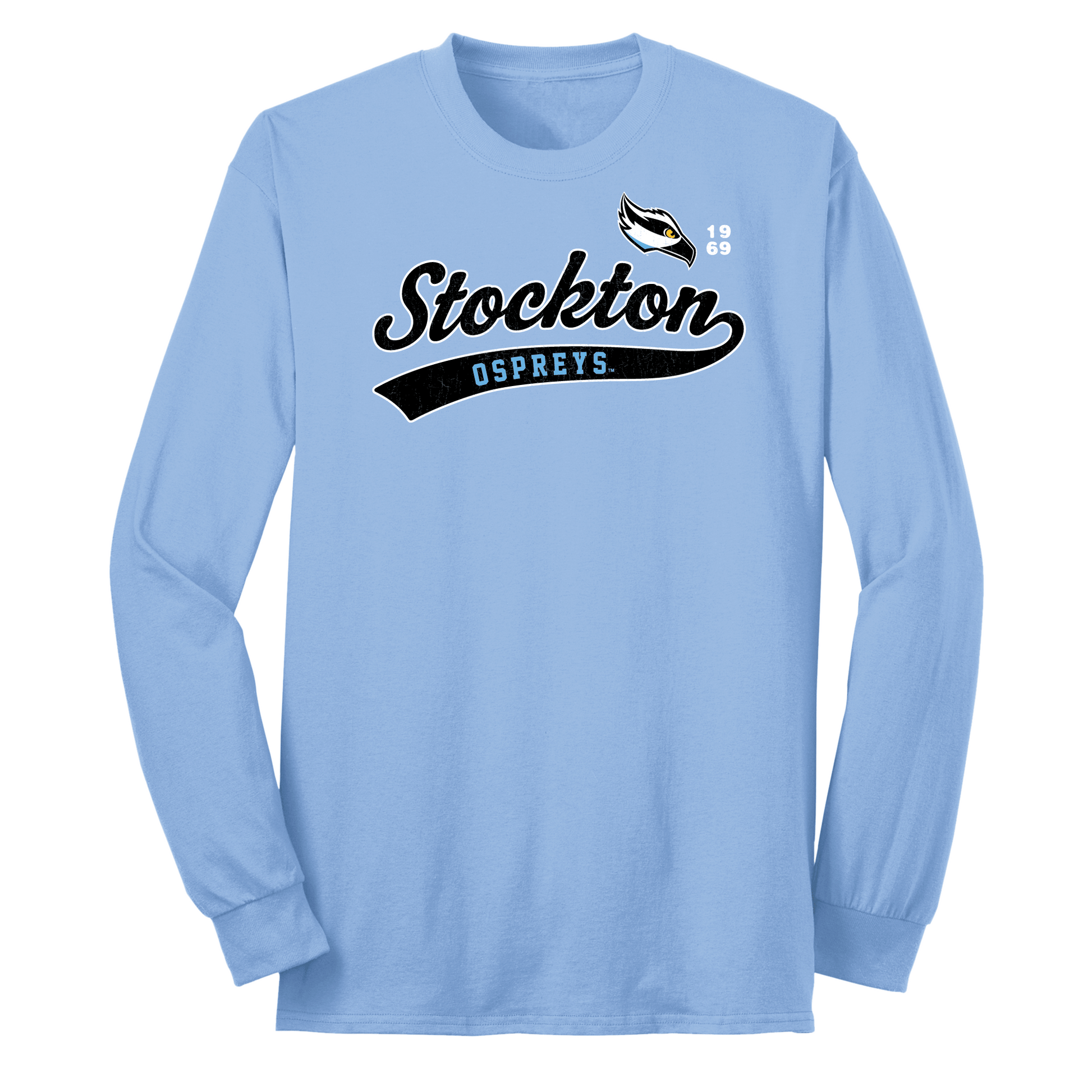Stockton University Ospreys Old School Adult Long Sleeve T-Shirt