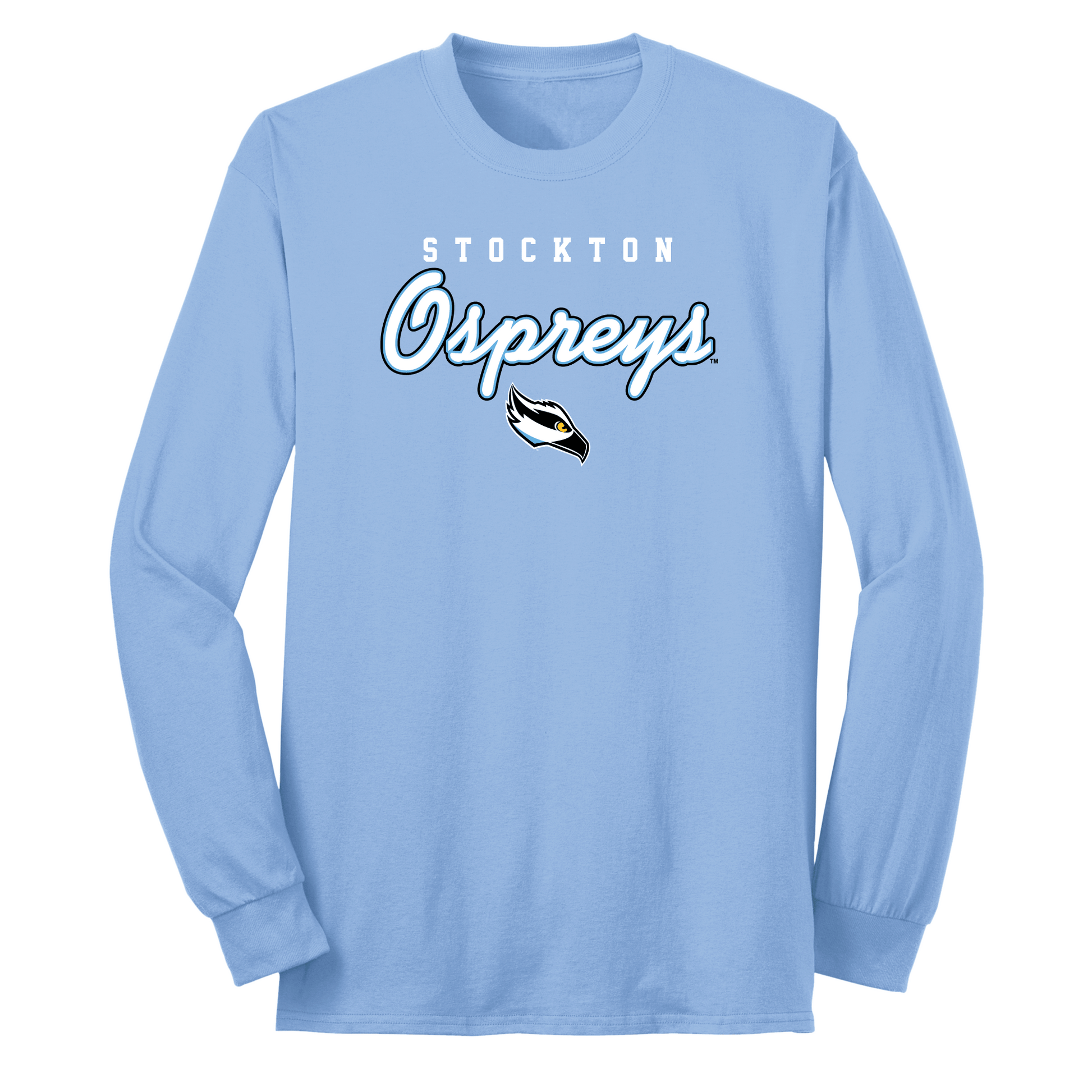 Stockton University Ospreys Machine Script Adult Long Sleeve T-Shirt