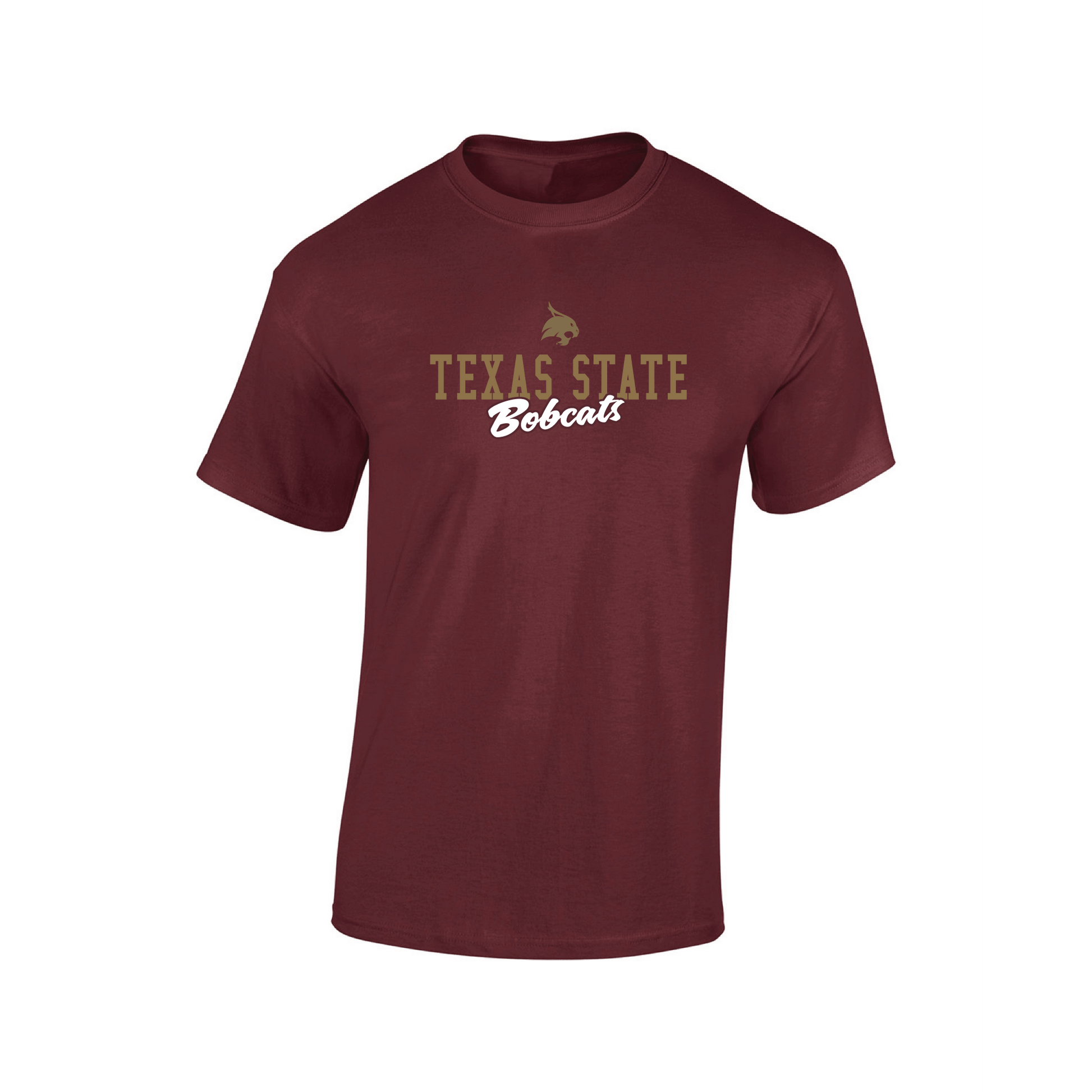 Texas State University  Bobcats Campus Script T-shirt Unisex Cotton