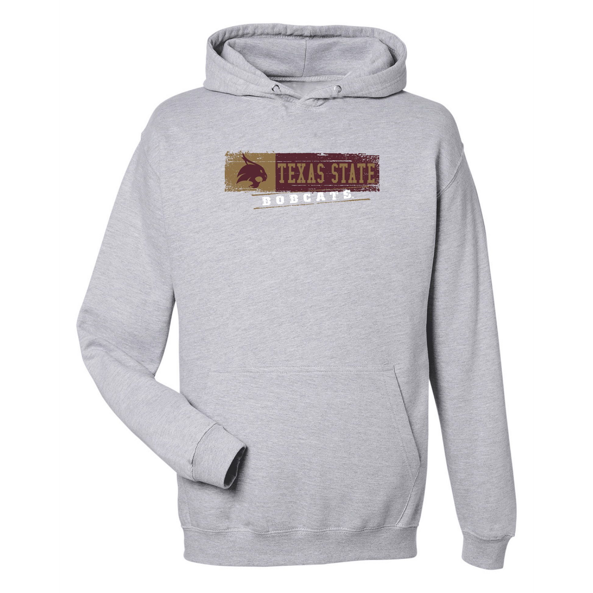 Texas State University  Bobcats Sticker Hooded Sweatshirt Fleece
