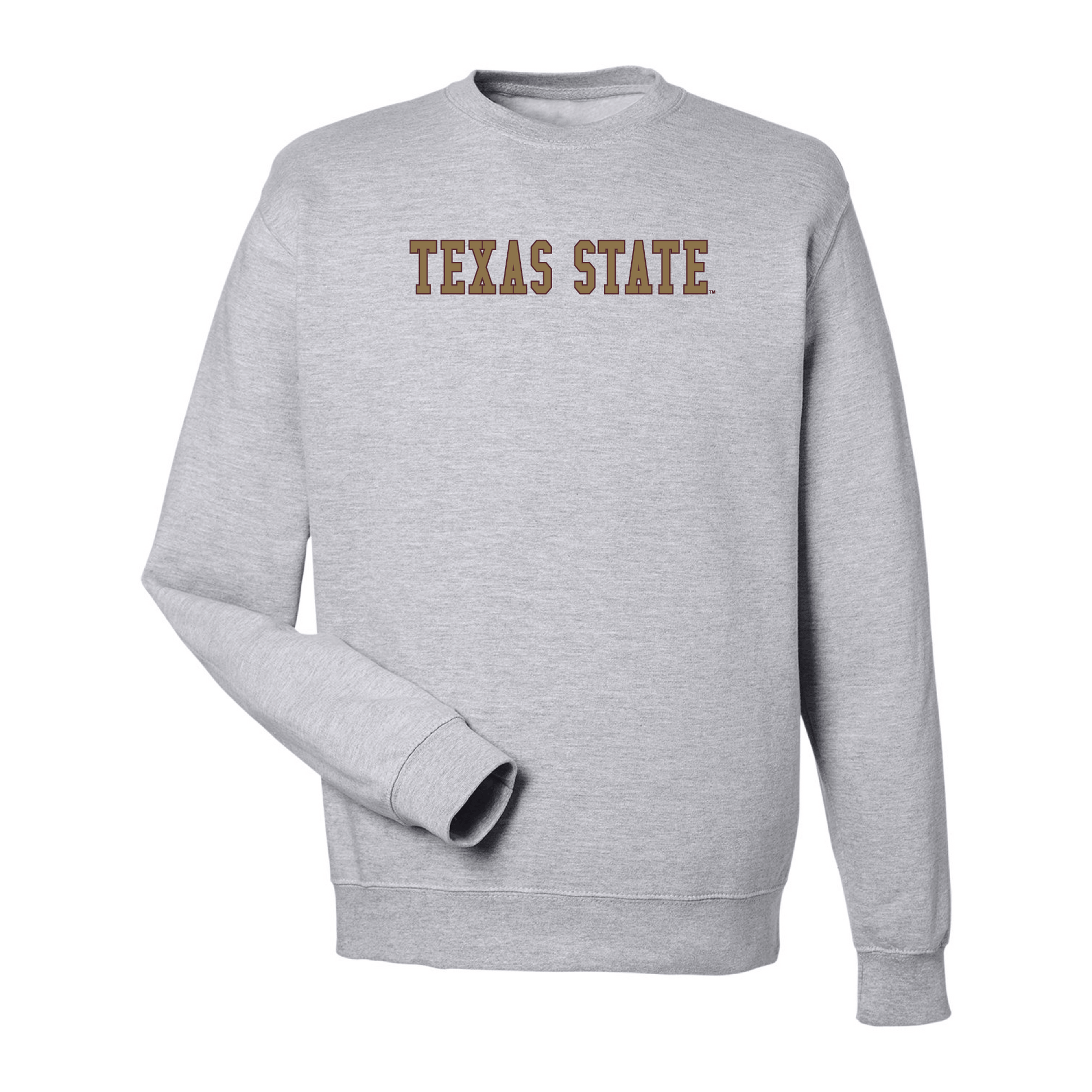Texas State University  Bobcats Block Crewneck Sweatshirt Fleece