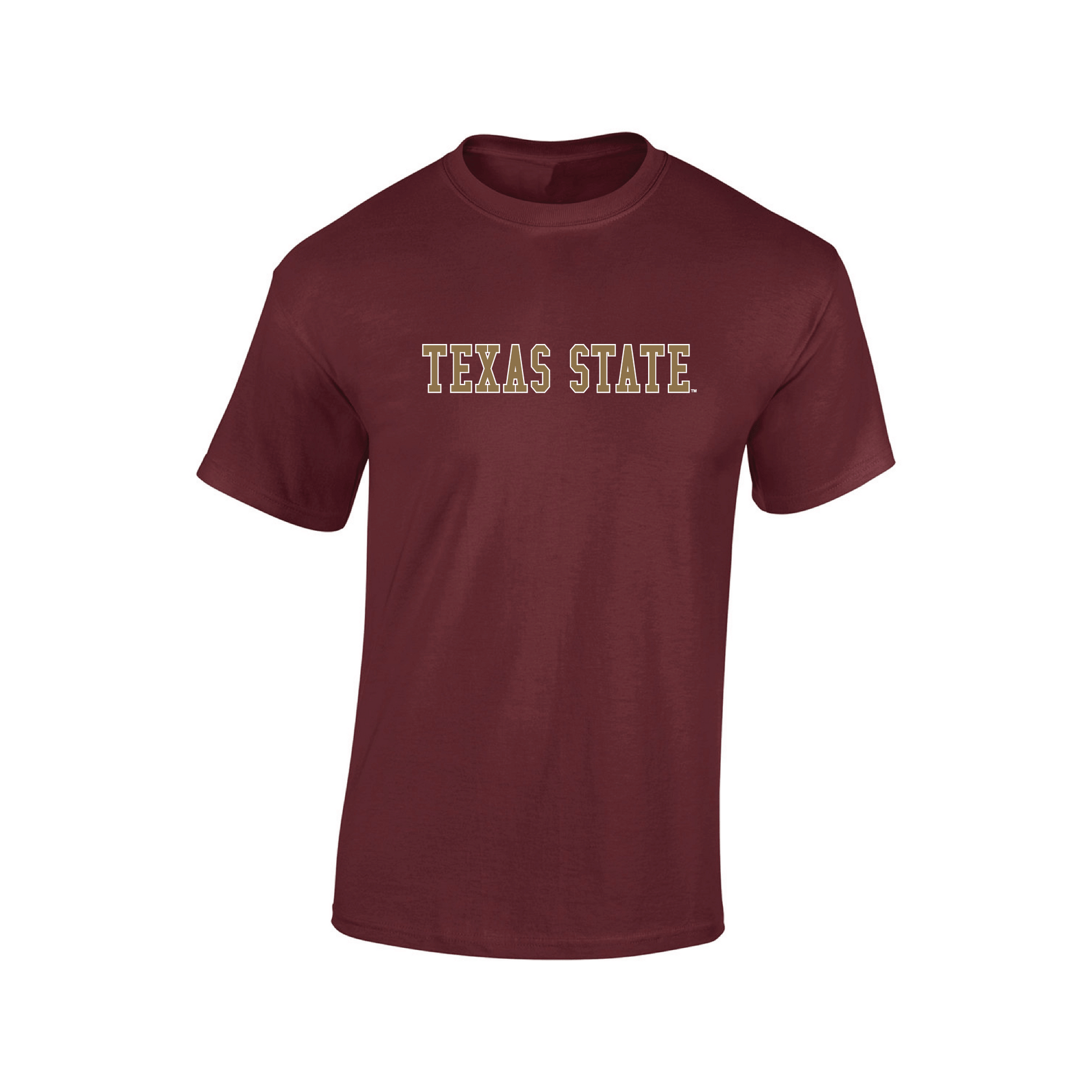 Texas State University  Bobcats Block T-shirt Unisex Cotton
