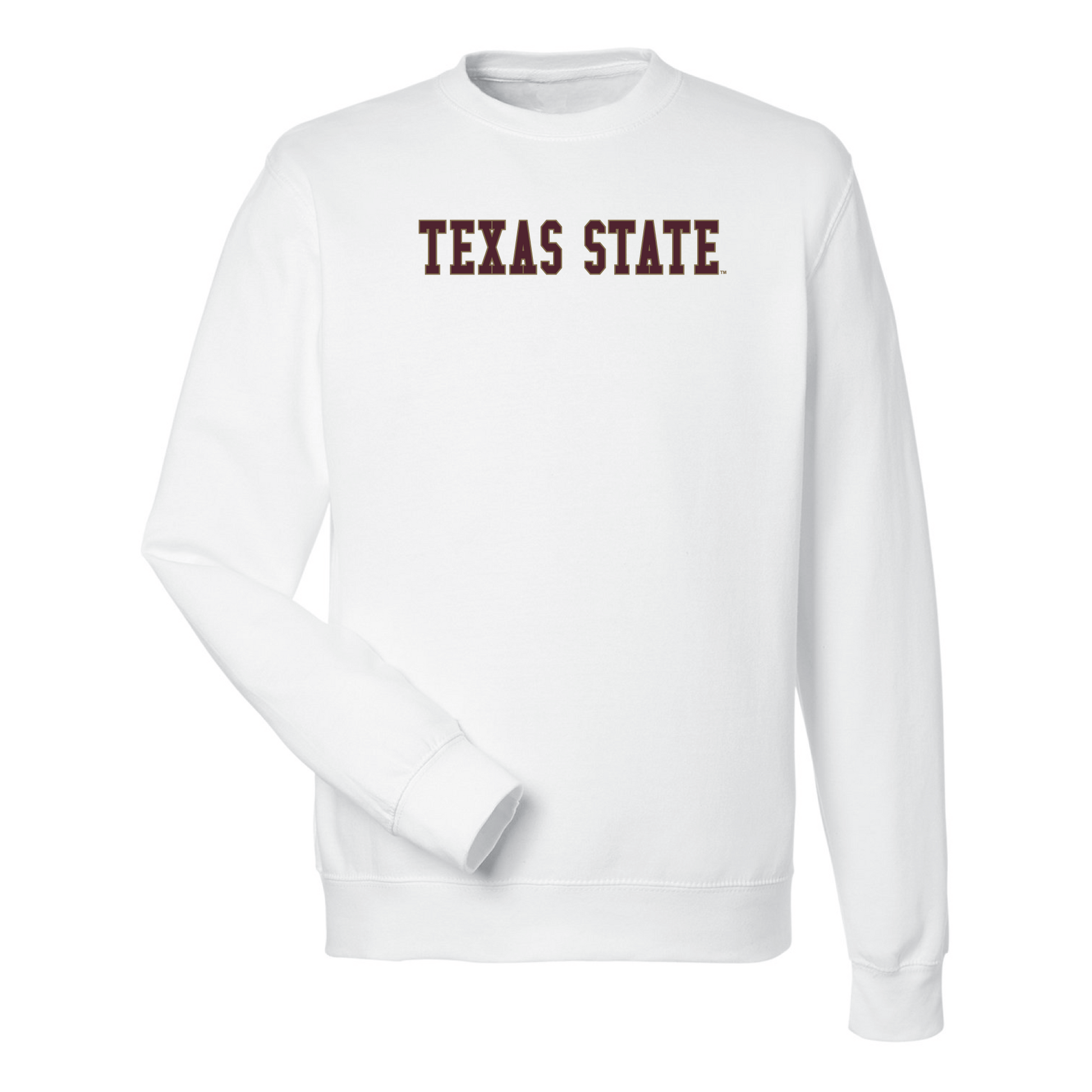 Texas State University  Bobcats Block Crewneck Sweatshirt Fleece