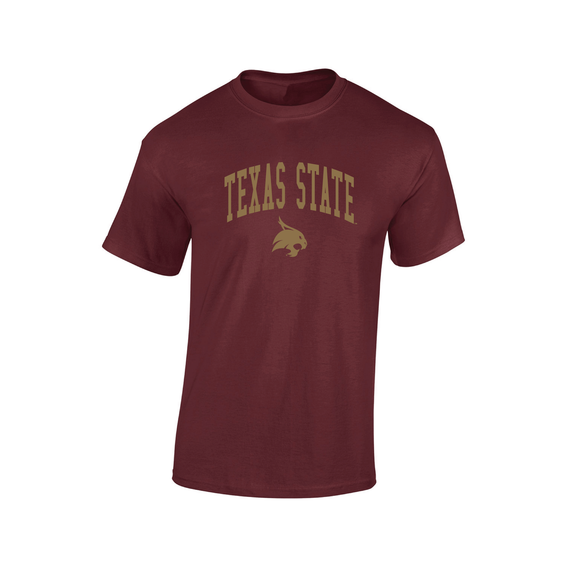 Texas State University  Bobcats Jumbo Arch T-shirt Unisex Cotton