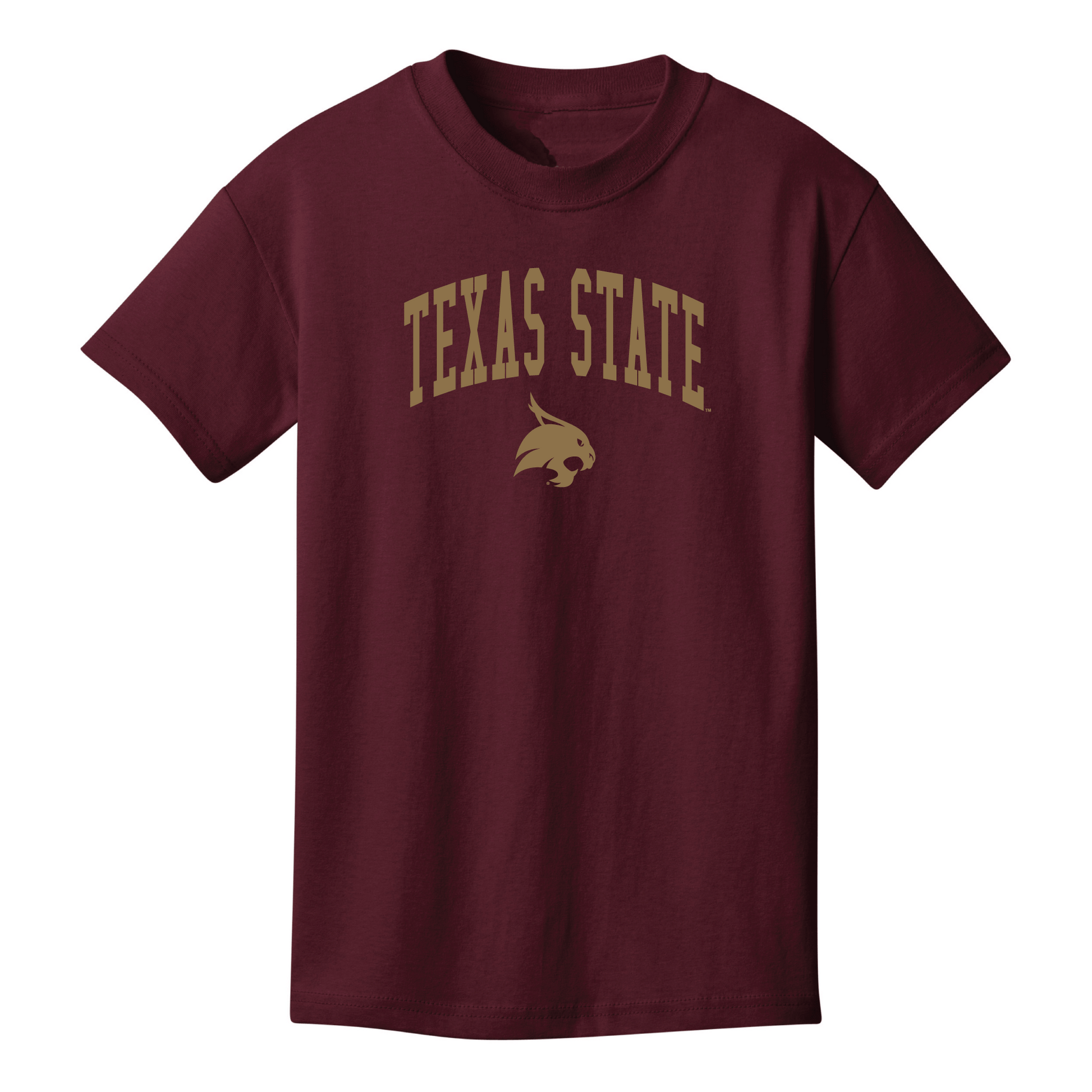 Texas State University  Bobcats Jumbo Arch Youth T-shirt