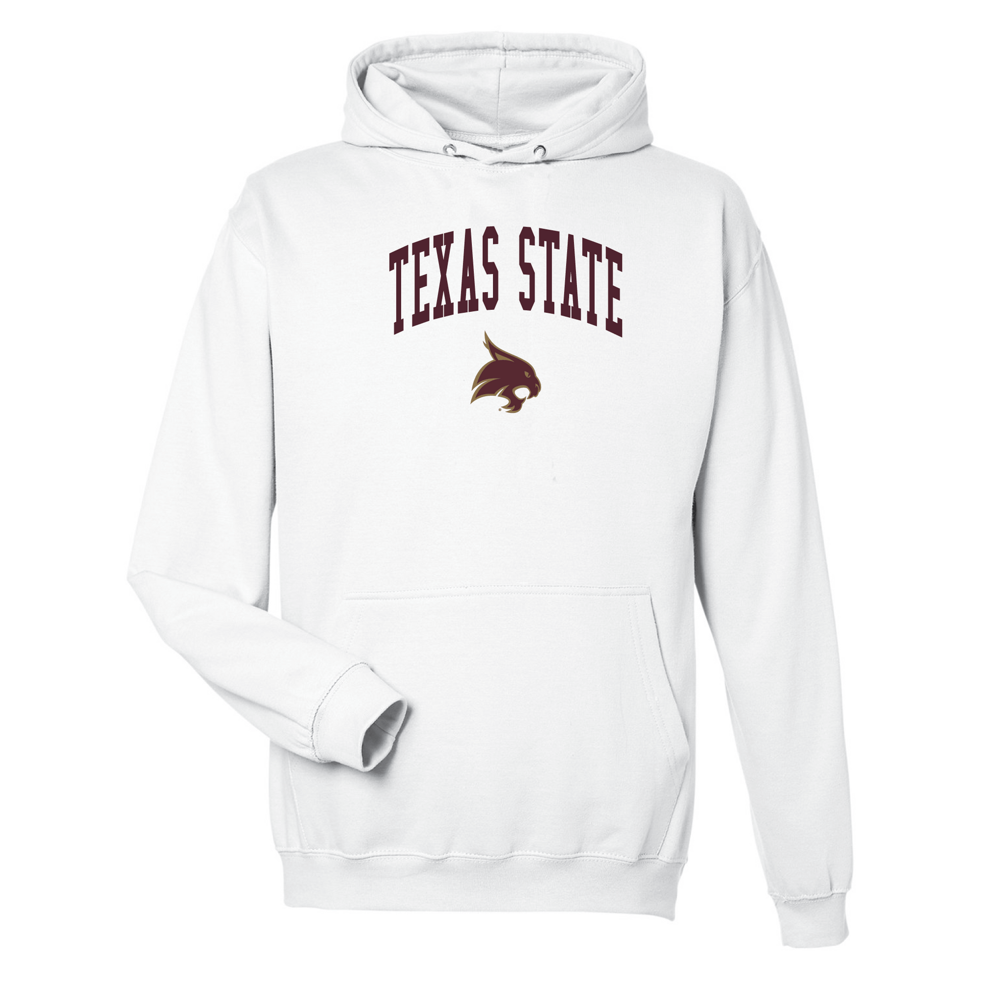 Texas State University  Bobcats Jumbo Arch Hooded Sweatshirt Fleece