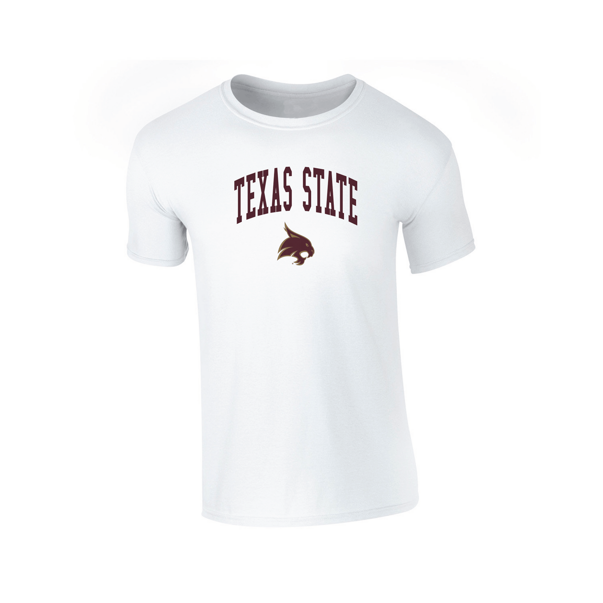 Texas State University  Bobcats Jumbo Arch T-shirt Unisex Cotton