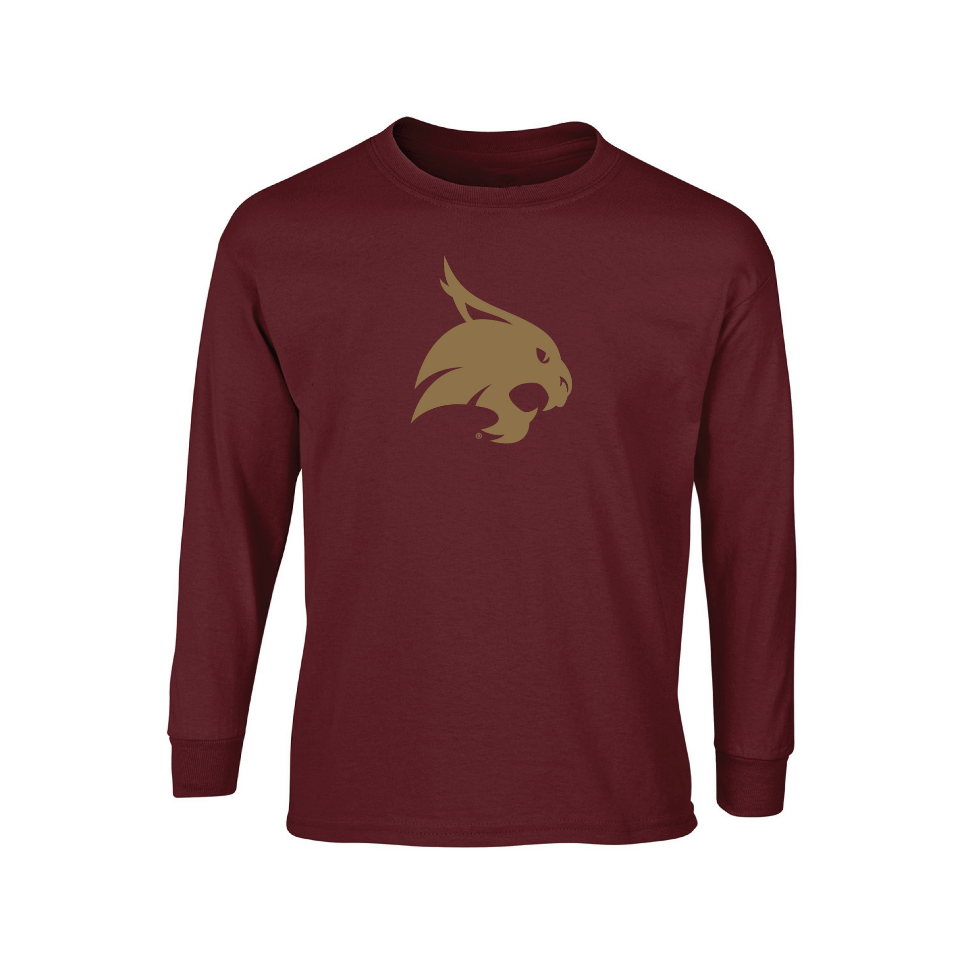 Texas State University  Bobcats Jumbo Logo Long Sleeve T-shirt Unisex