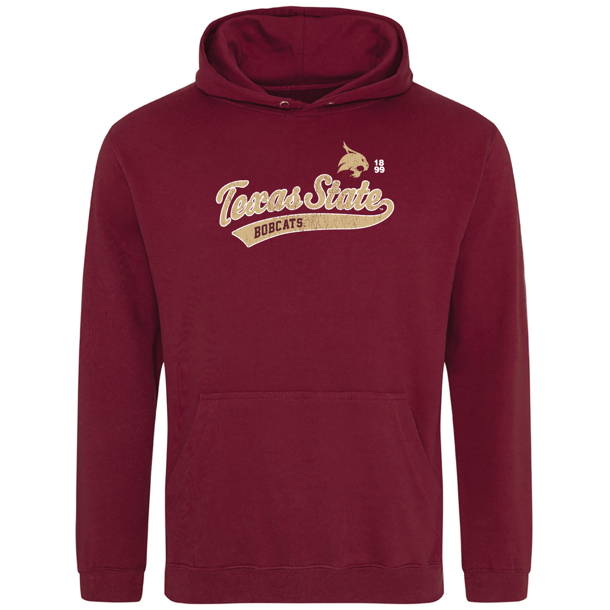 Texas State University  Bobcats Old School Hooded Sweatshirt Fleece