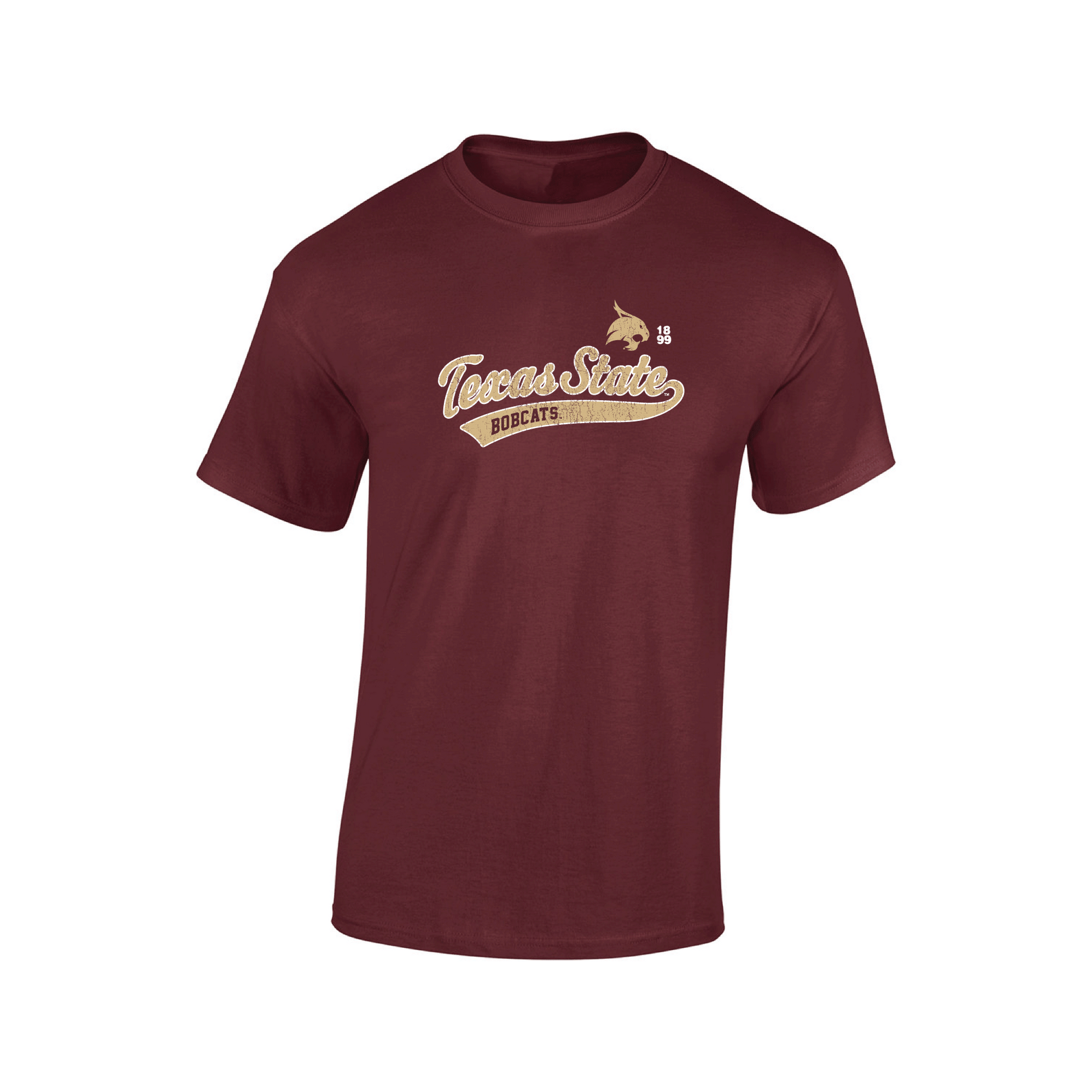 Texas State University  Bobcats Old School T-shirt Unisex Cotton