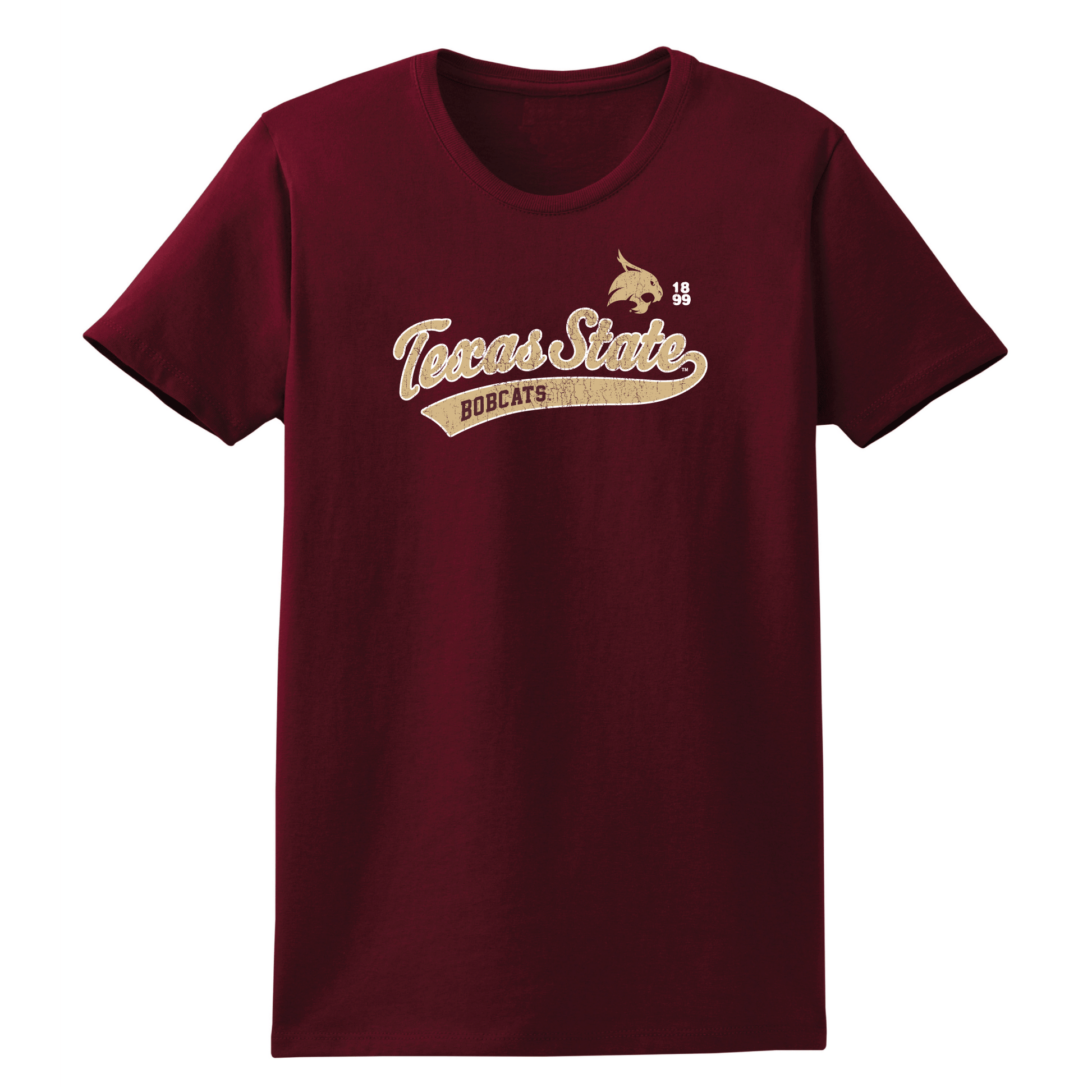 Texas State University  Bobcats Old School Womens Relaxed T-shirt
