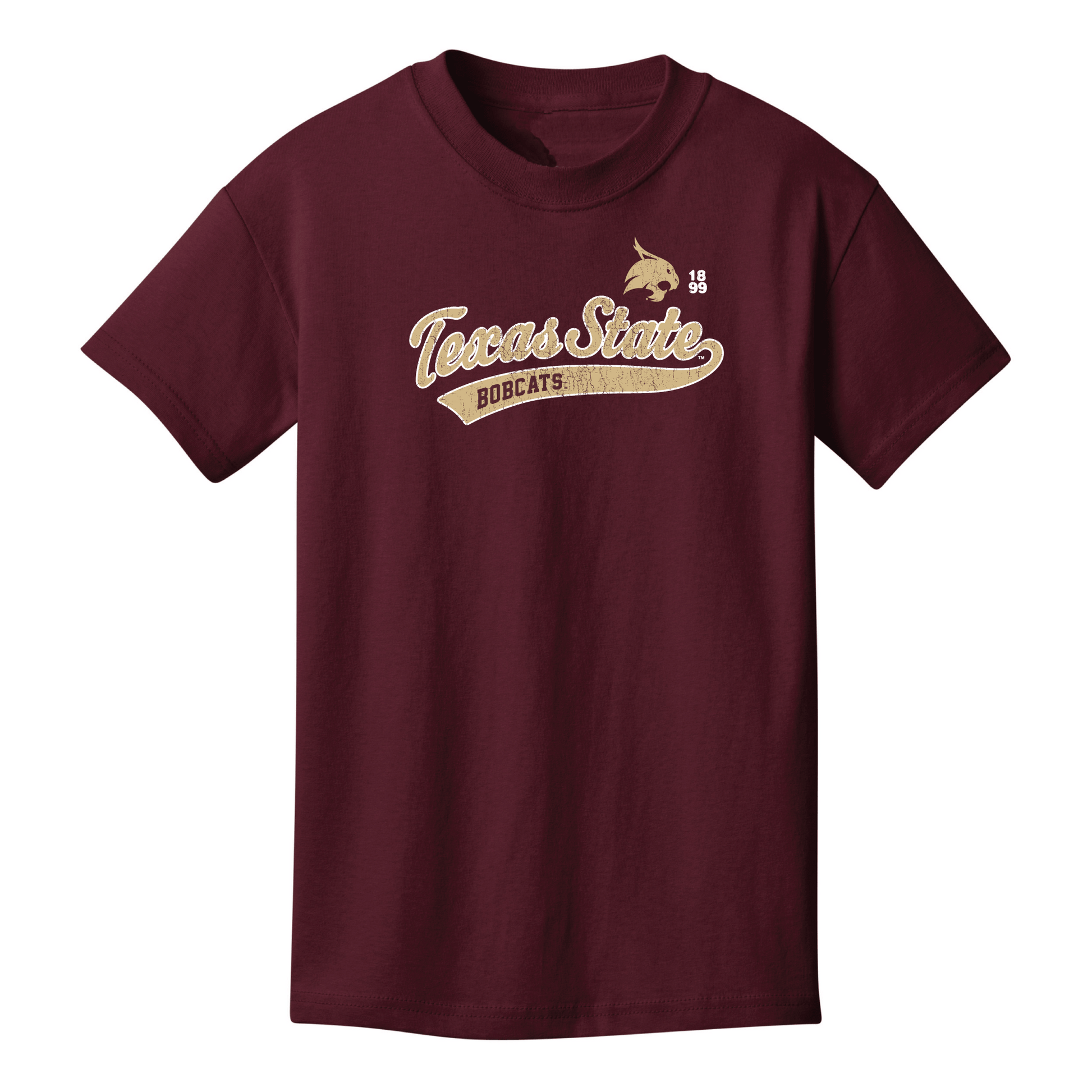 Texas State University  Bobcats Old School Youth T-shirt