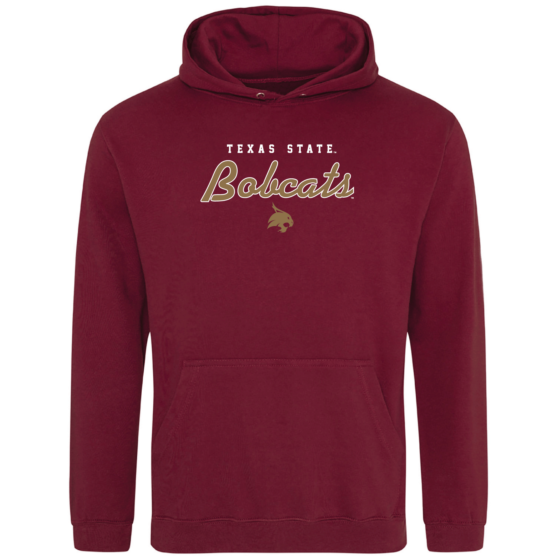 Texas State University  Bobcats Machine Script Hooded Sweatshirt Fleece
