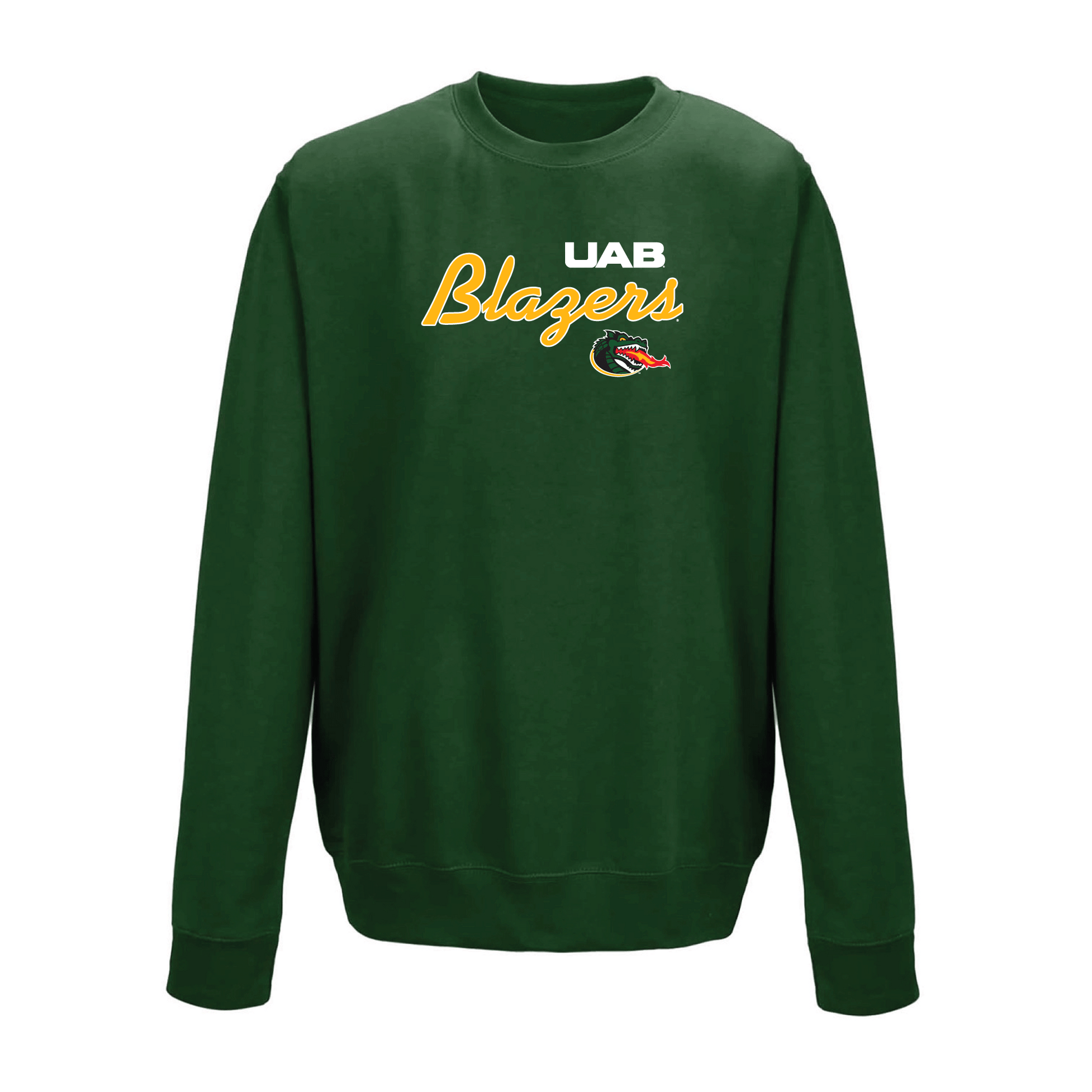 University of Alabama at Birmingham Blazers Machine Script Crewneck Sweatshirt Fleece