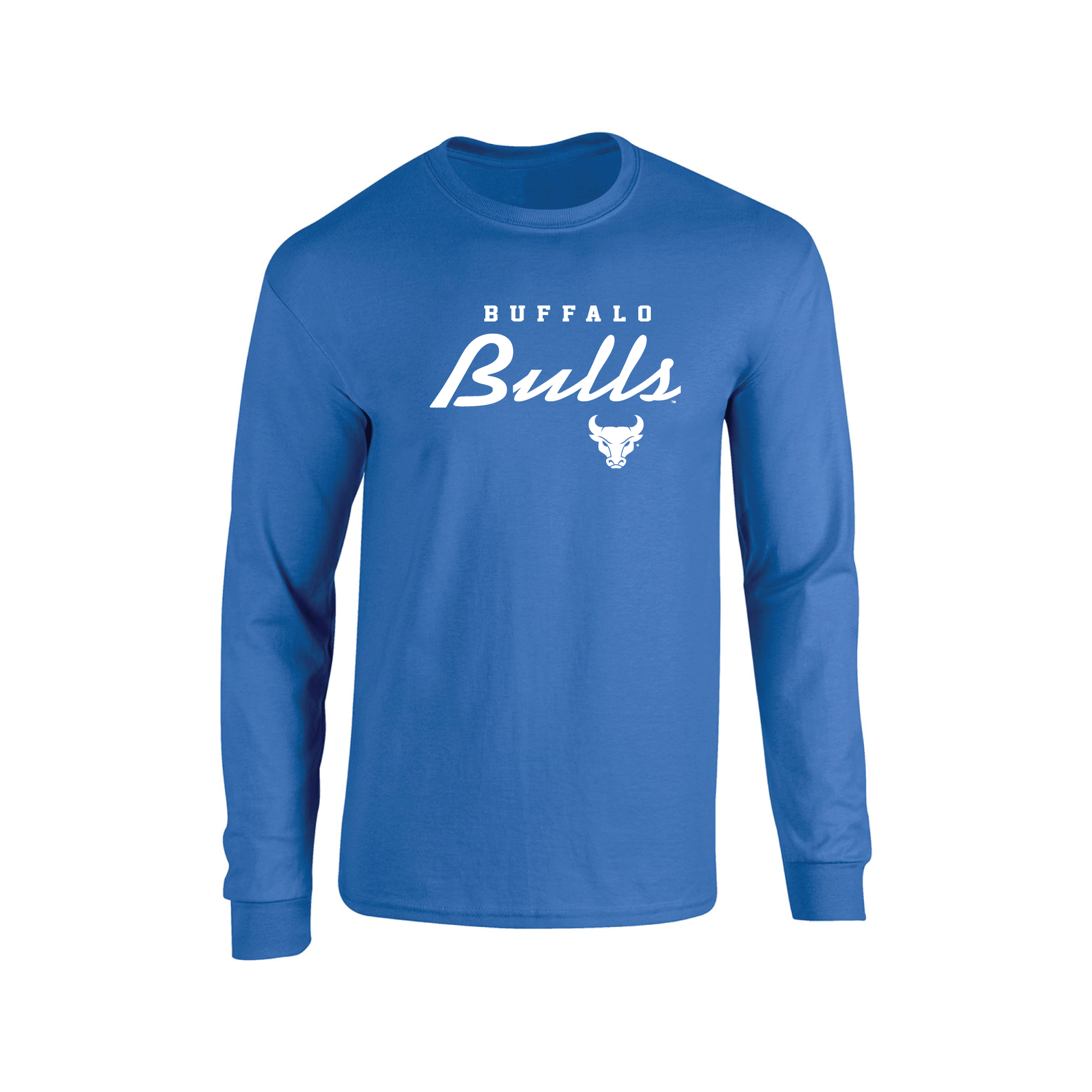 University at Buffalo Bulls Machine Script Adult Long Sleeve T-Shirt