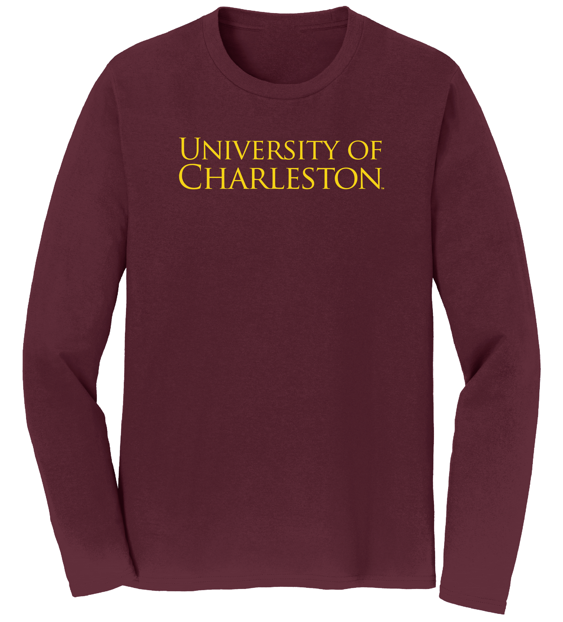 University of Charleston Golden Eagles Block Adult Long Sleeve T-Shirt