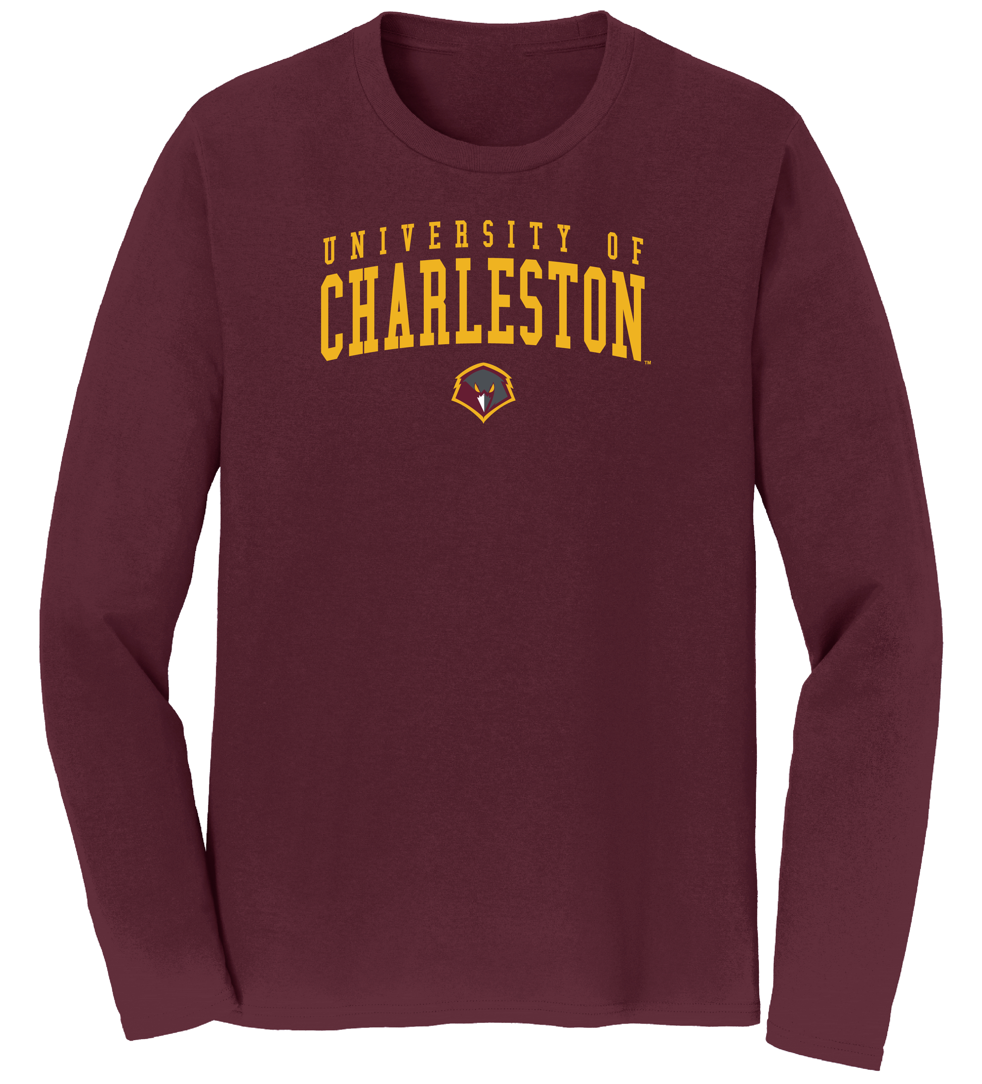 University of Charleston Golden Eagles Jumbo Arch Adult Long Sleeve T-Shirt