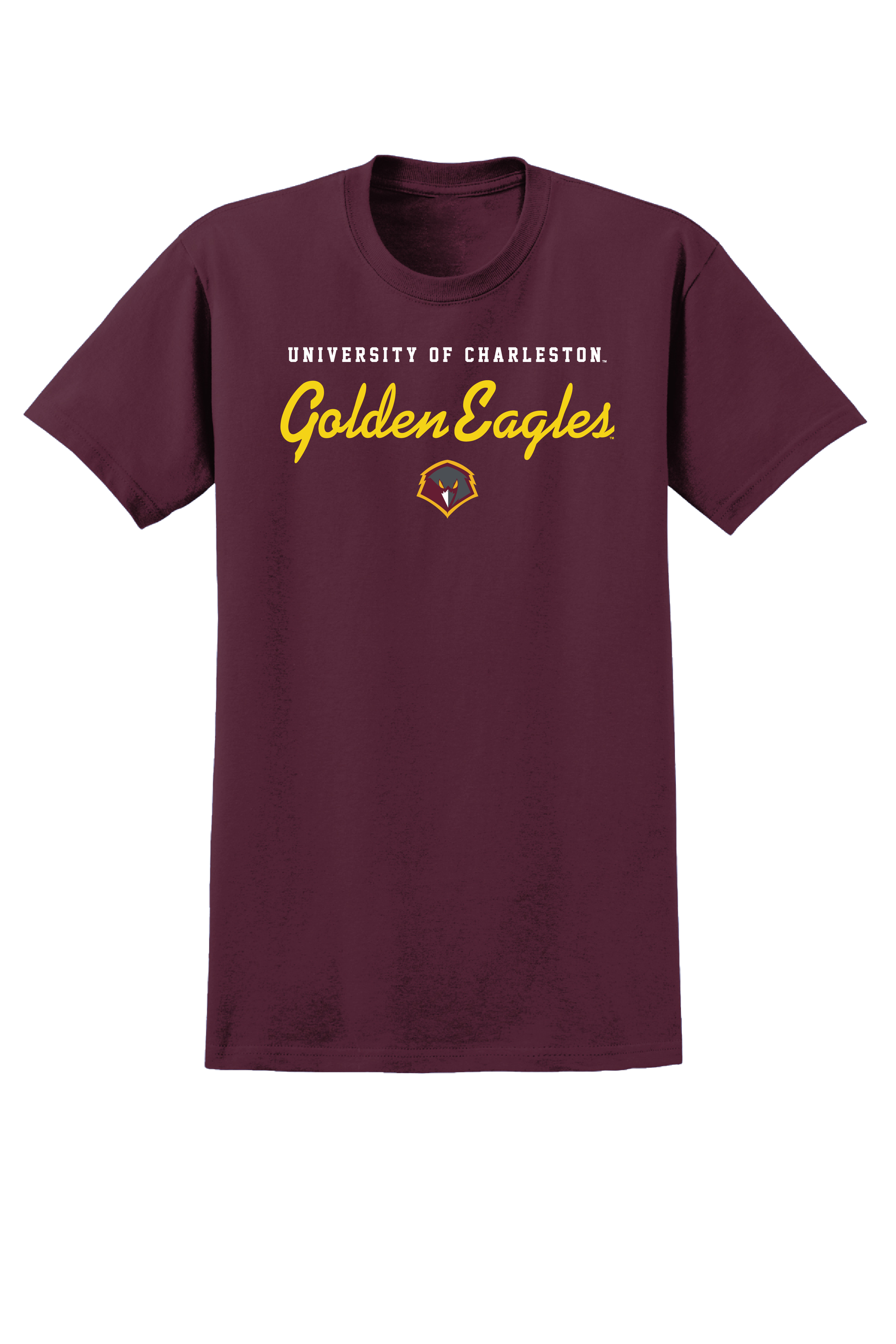 University of Charleston Golden Eagles Machine Script Adult T-Shirt