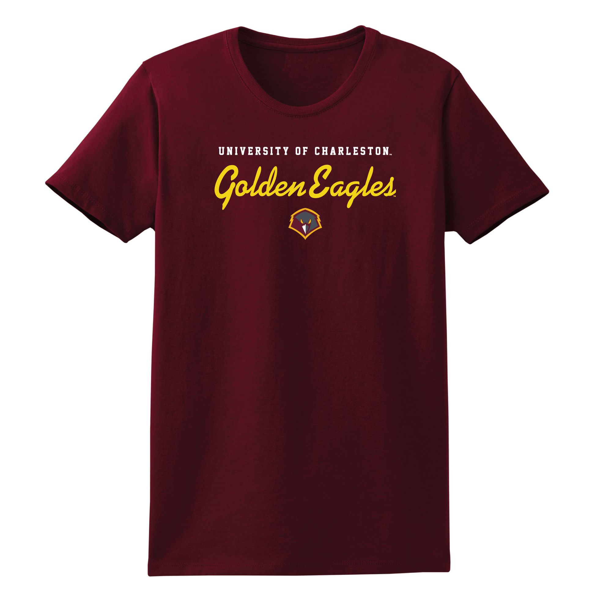 University of Charleston Golden Eagles Machine Script Womens T-Shirt